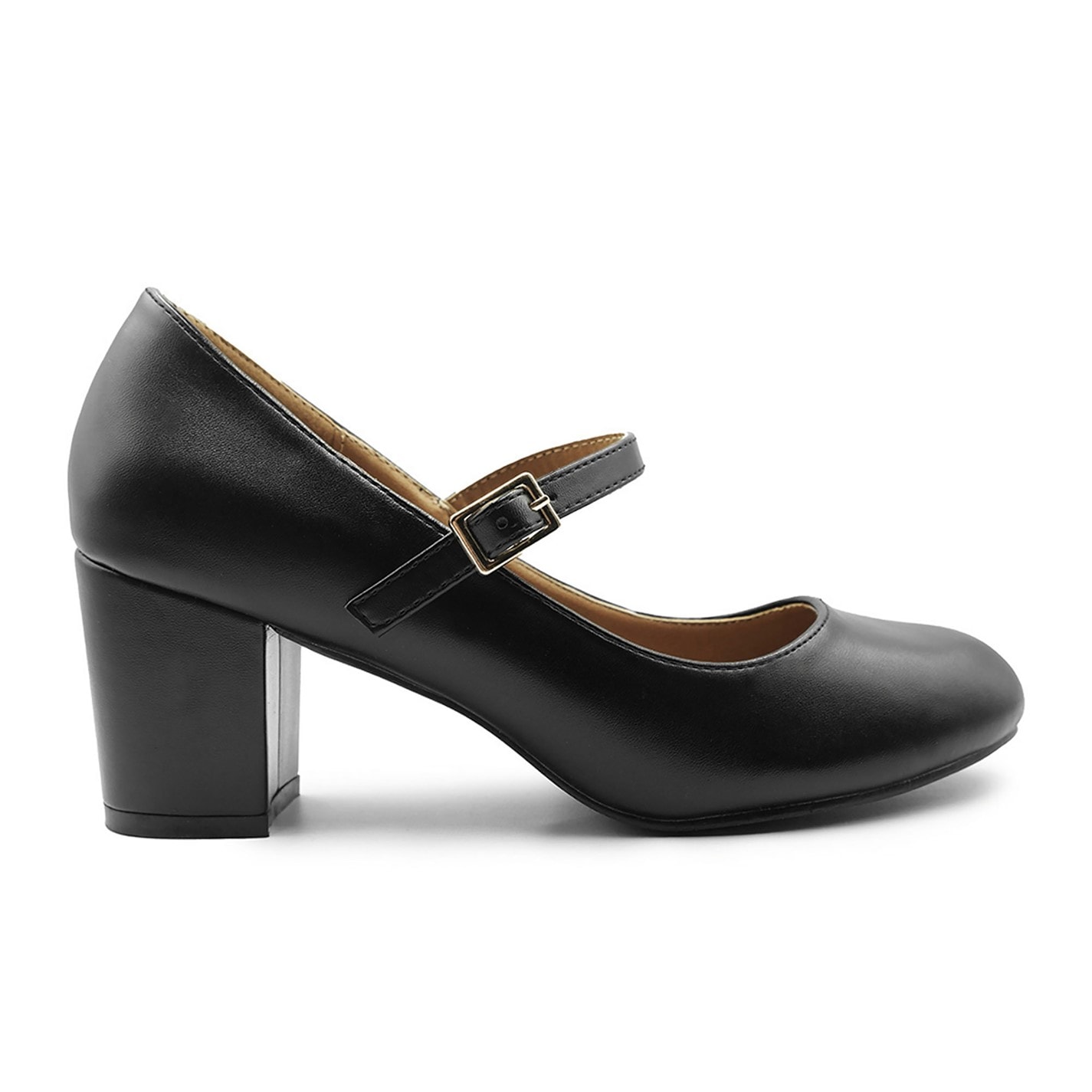 Where’s That From Araceli Block Heel Pumps In Black - 3