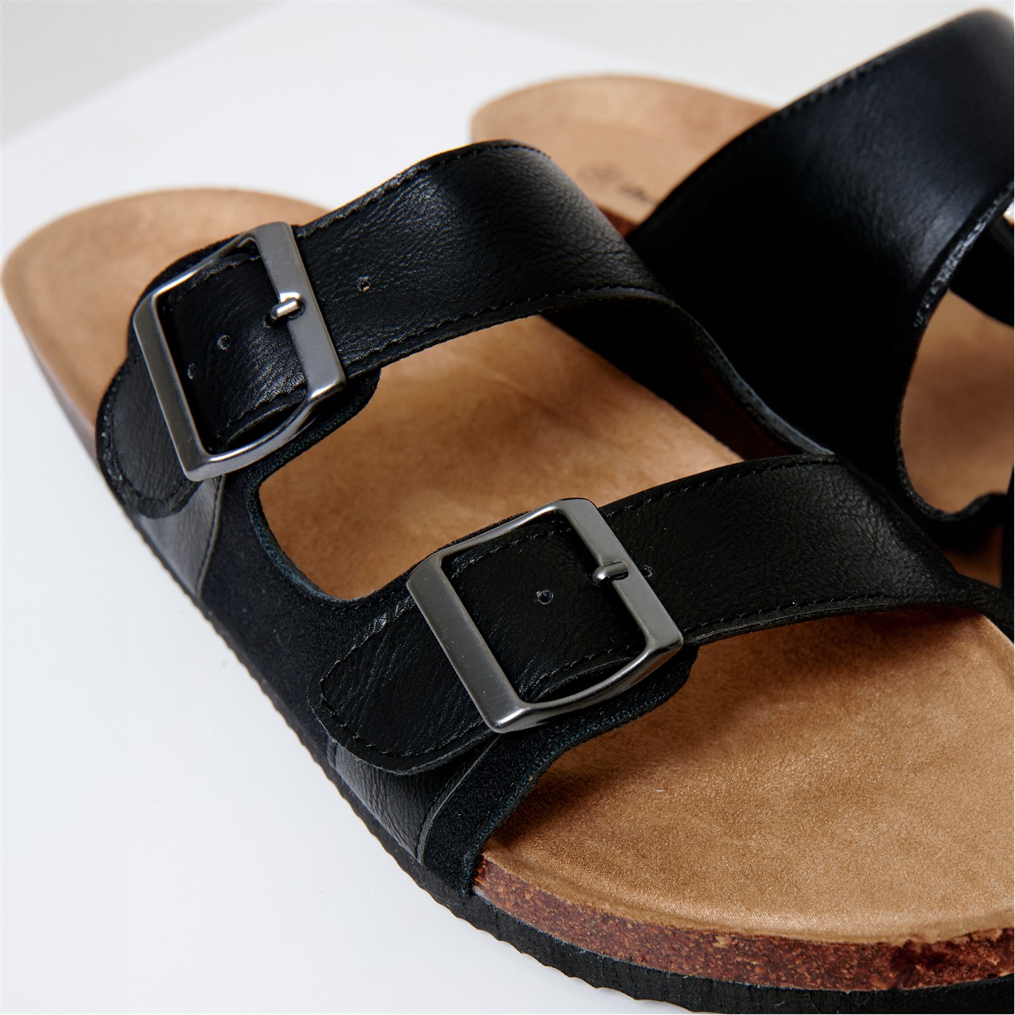 Threadbare Slip On Two Buckle Strap Sandals - 2