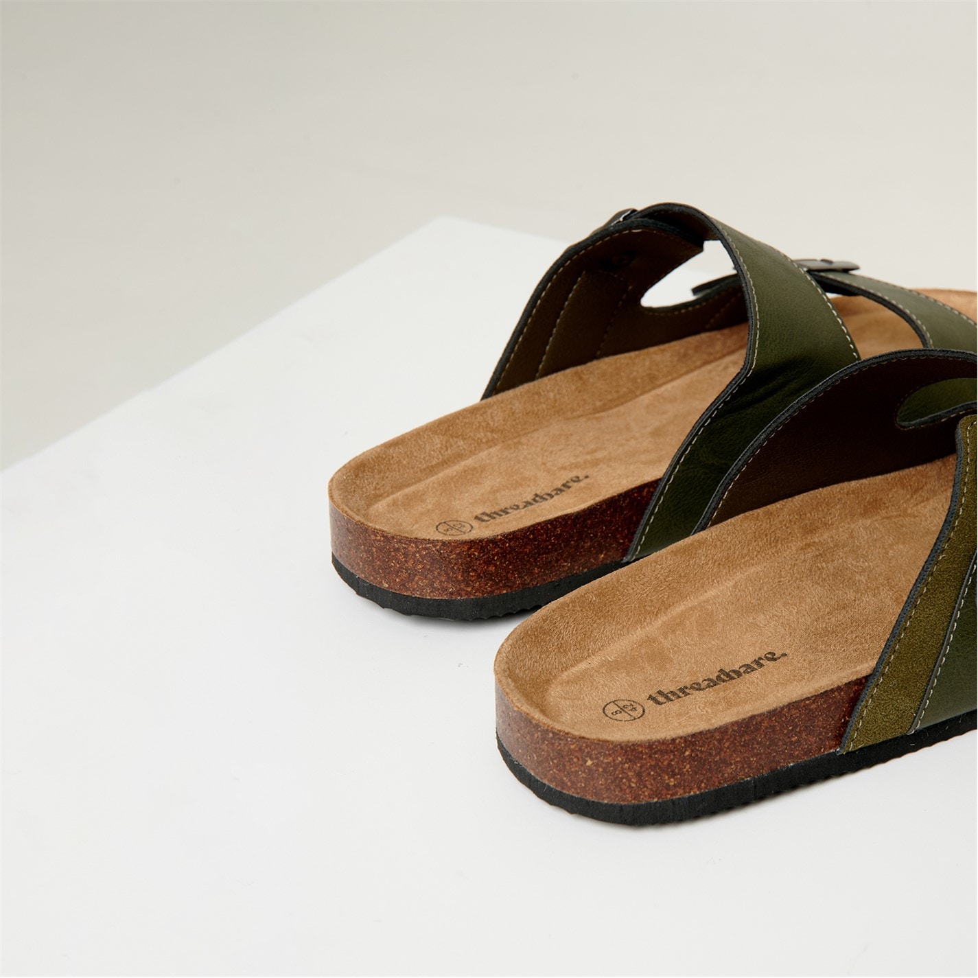 Threadbare Slip On Two Buckle Strap Sandals - 3