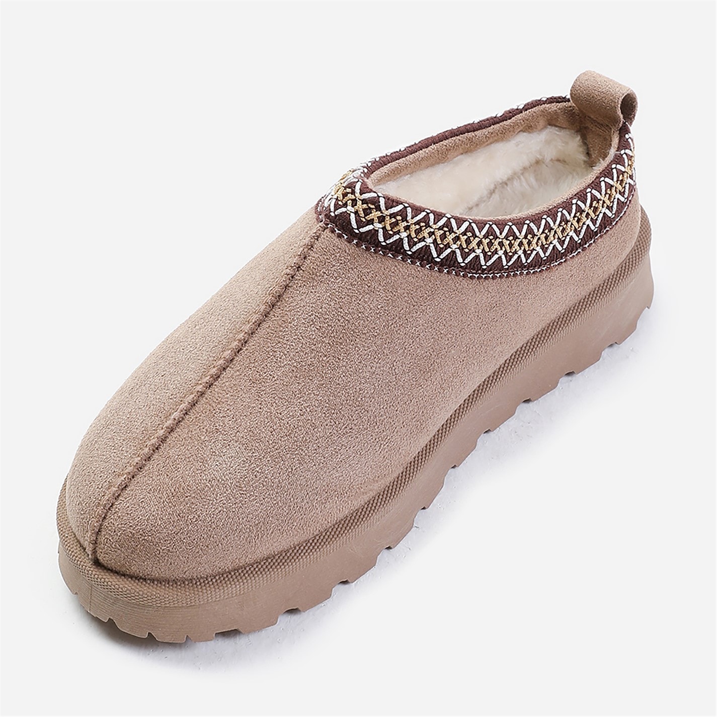 Wheres That From Pine Camel Faux-Suede Fur Lining Slipper Boots - 3