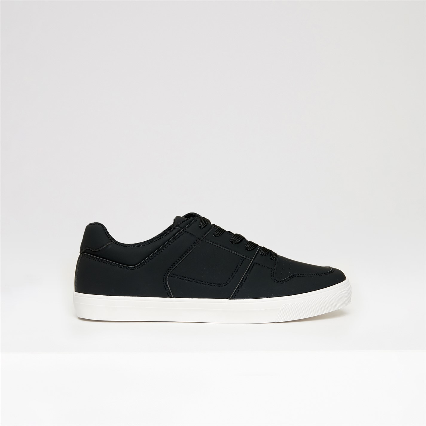 Threadbare Stitch Detail Court Trainers - 4