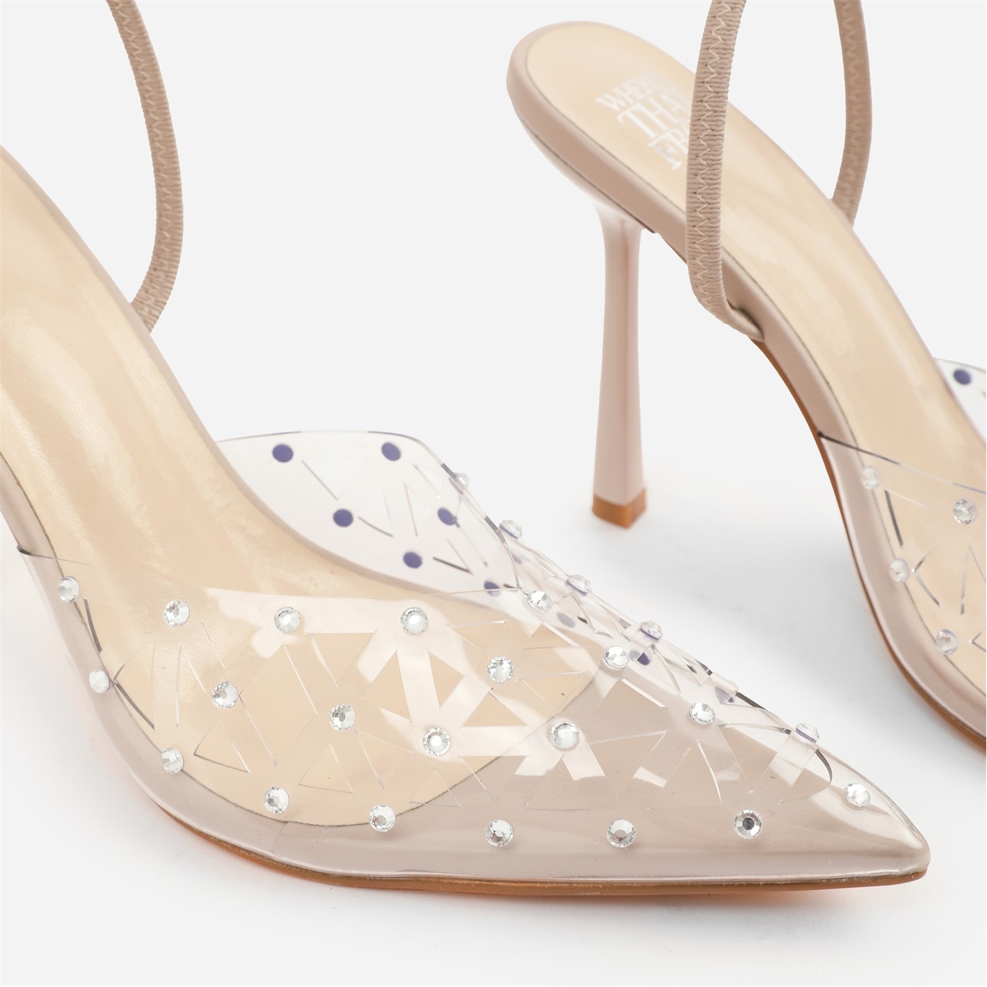 Wheres That From Wheres That From Nude Visenya Perspex Diamante Sl - 4