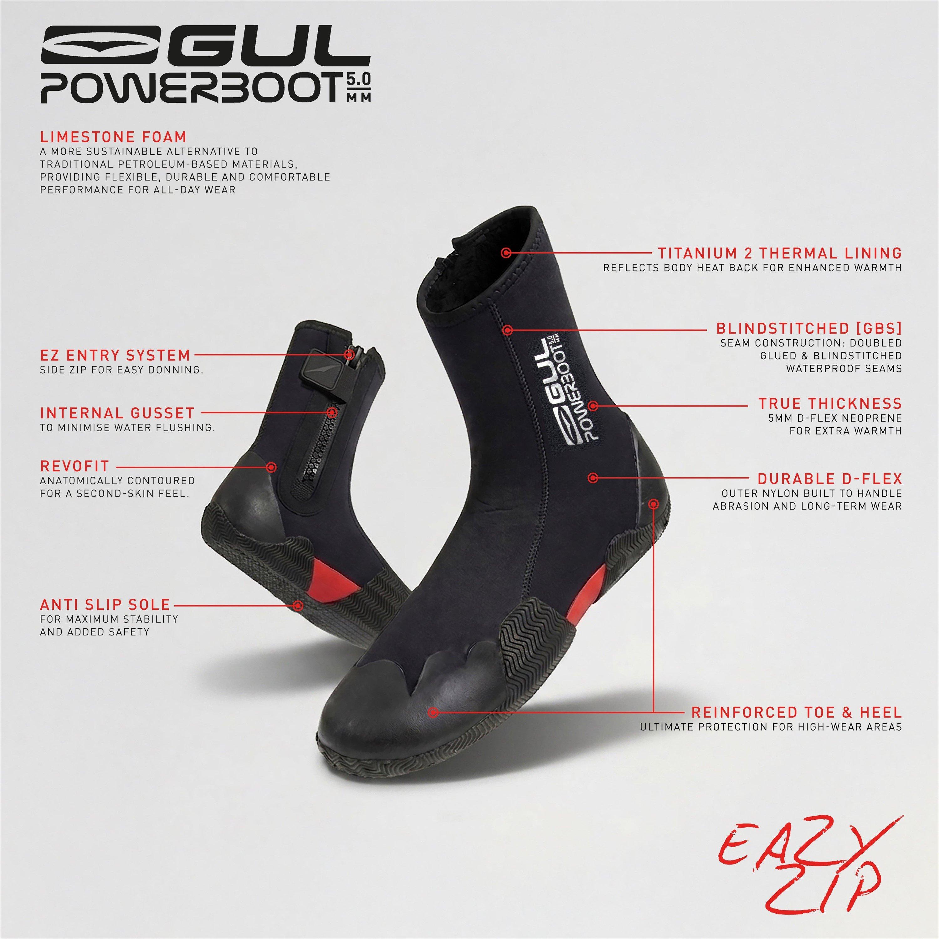 Boty Gul Black 2688058 5MM JUNIOR POWERBOOT EAZY ZIP - 6