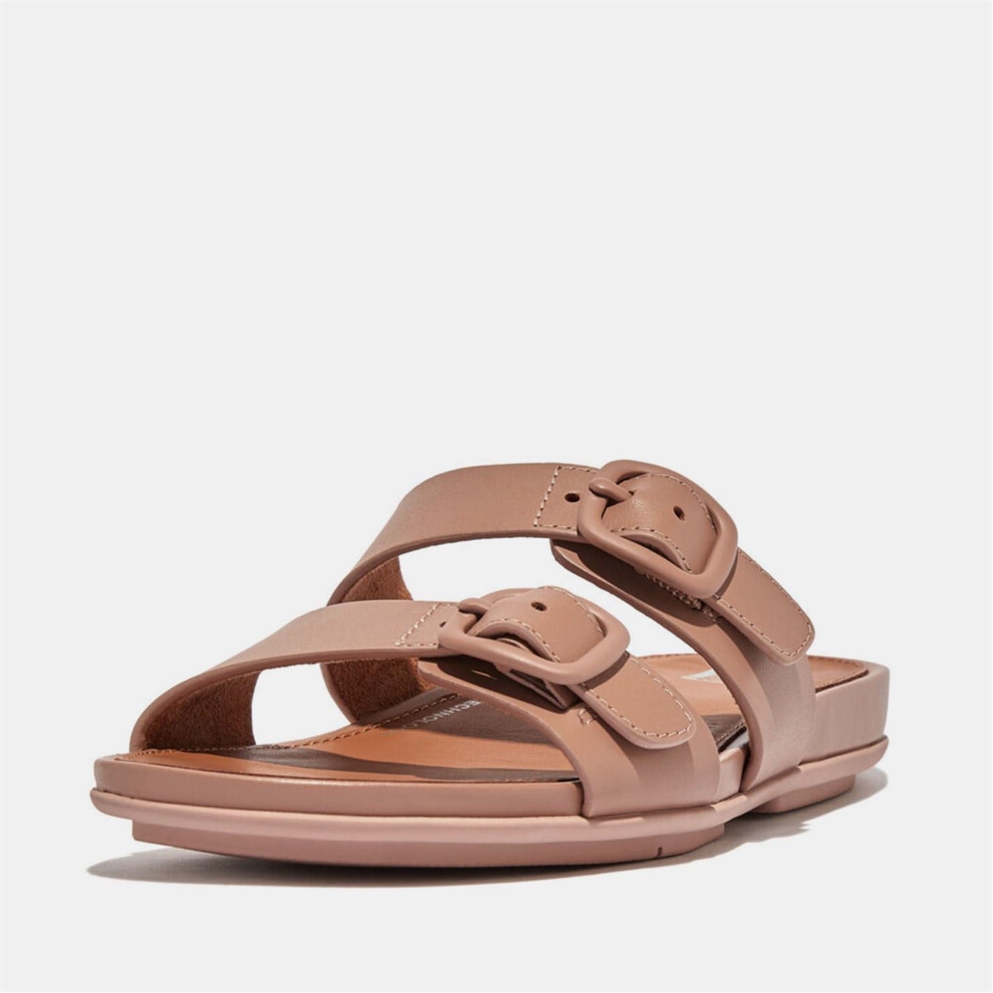 Fitflop Gracie Buckle Two-Bar Leather Sliders - 2