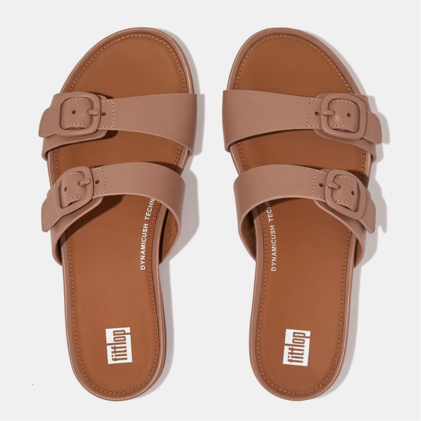 Fitflop Gracie Buckle Two-Bar Leather Sliders - 5