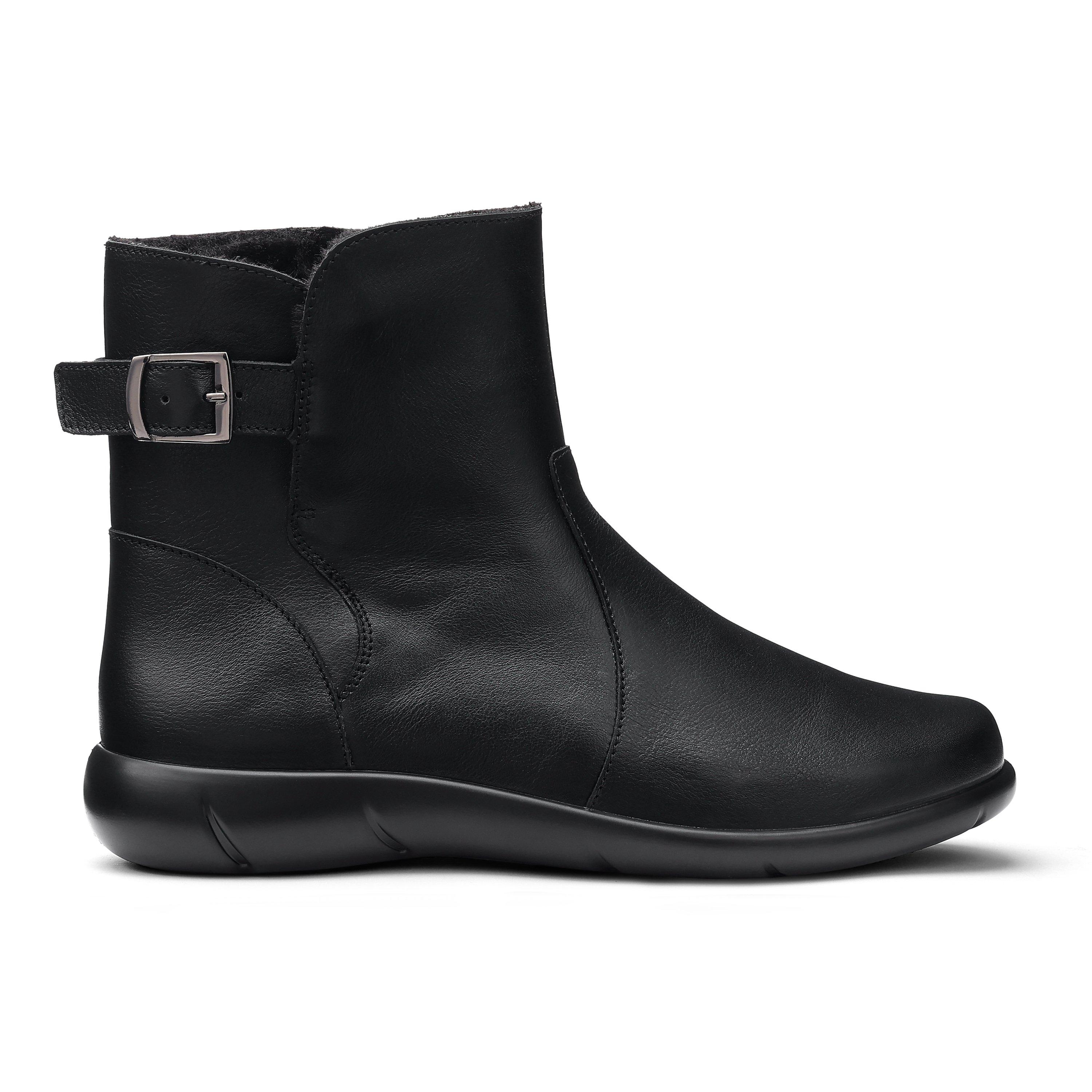 Boty Hotter Black 8291280 Rustle Wide Fit Ankle Boots - 1