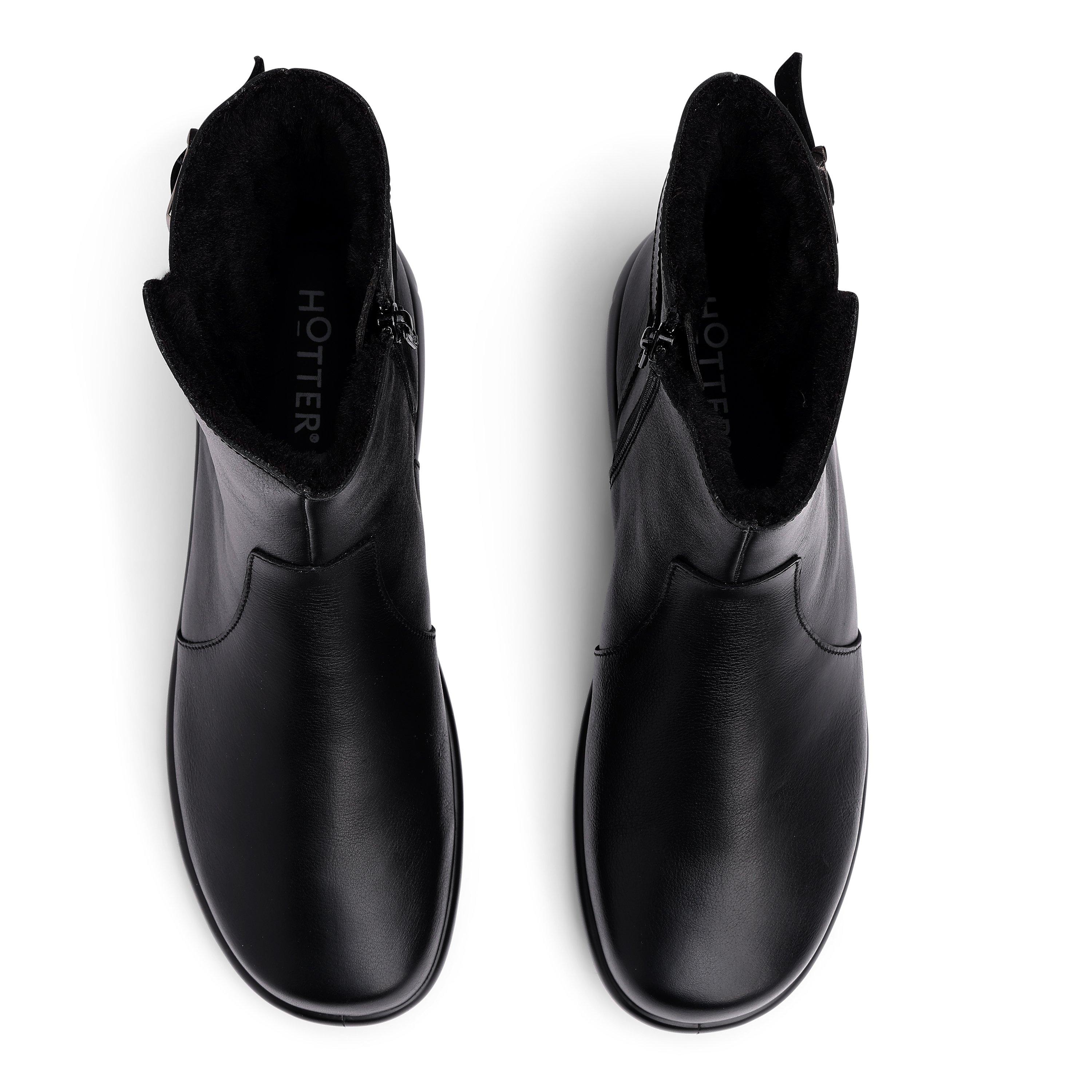 Boty Hotter Black 8291280 Rustle Wide Fit Ankle Boots - 3