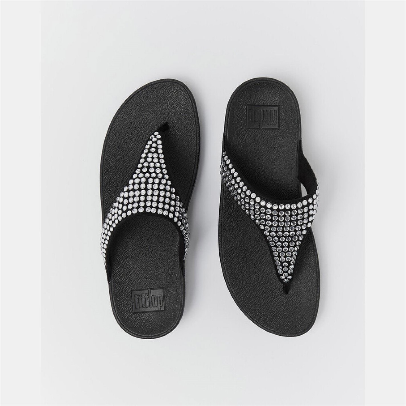 Fitflop Lulu Maxi-Crystal Toe-Post Sandals - 6