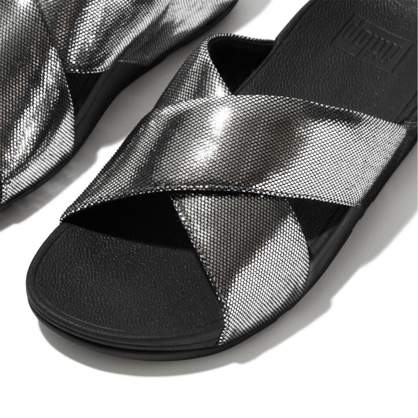 Fitflop Black 4174736 Lulu Lustra Cross Sliders - 4