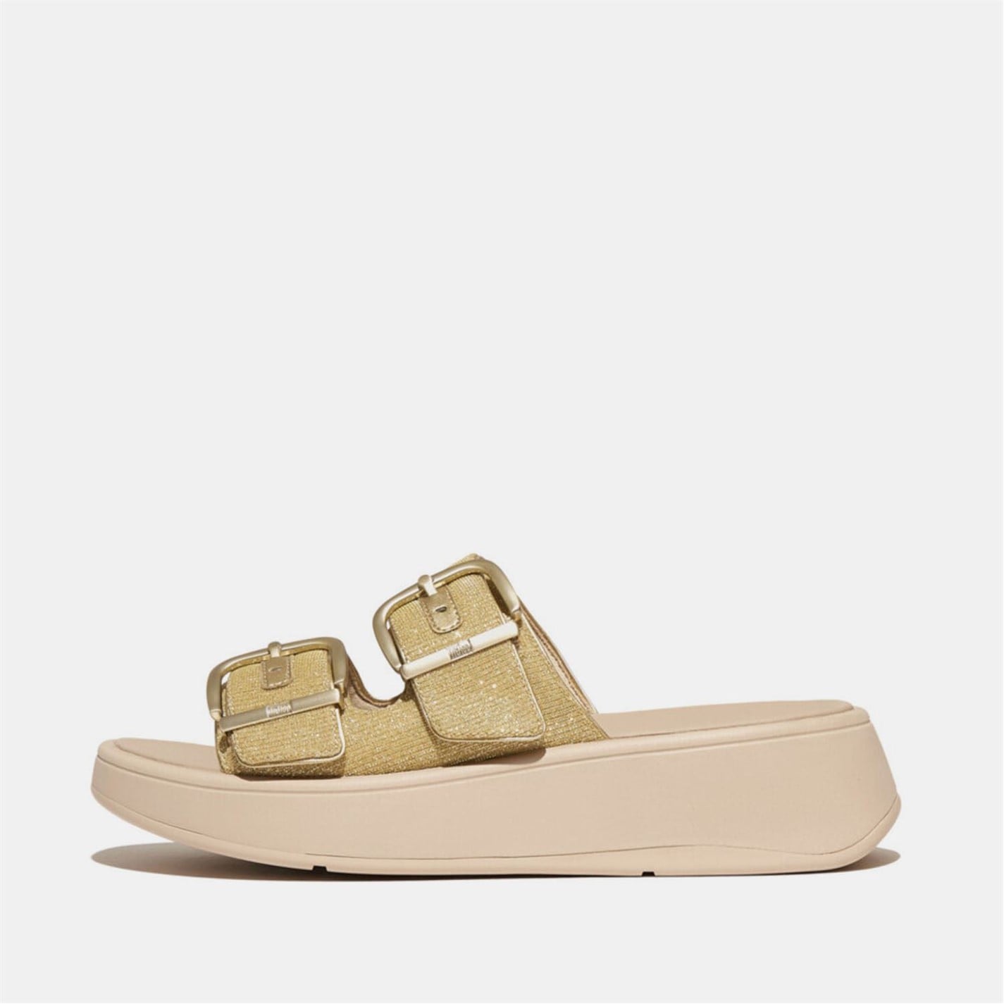 Fitflop F-Mode Buckle Shimmerlux Sliders - 1