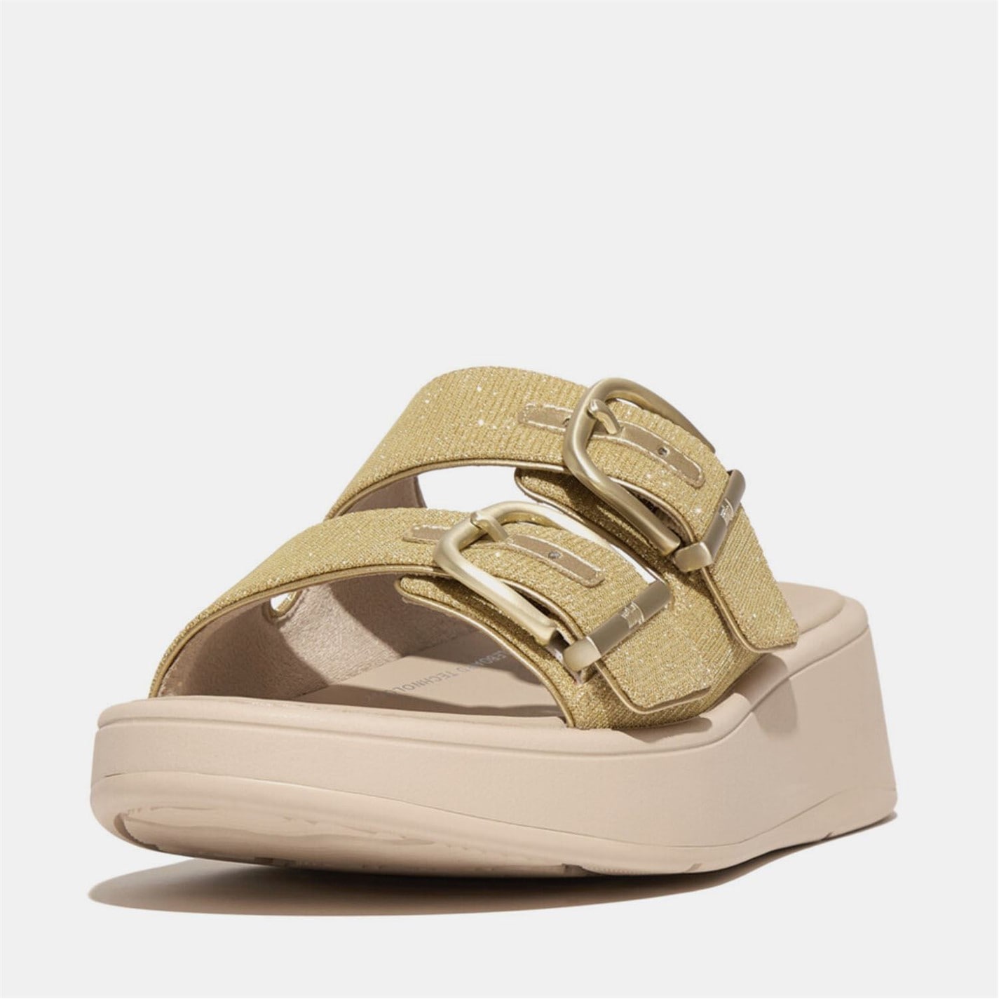 Fitflop F-Mode Buckle Shimmerlux Sliders - 2