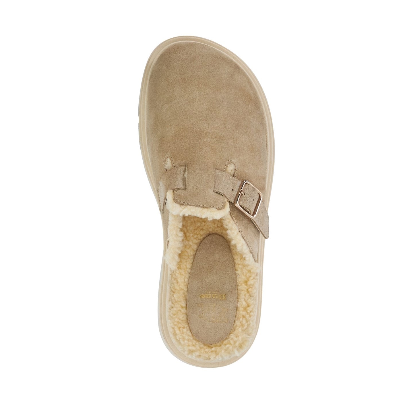 Dune London Sand 2972936 Gene Leather Faux Shearling Lined Clogs - 4
