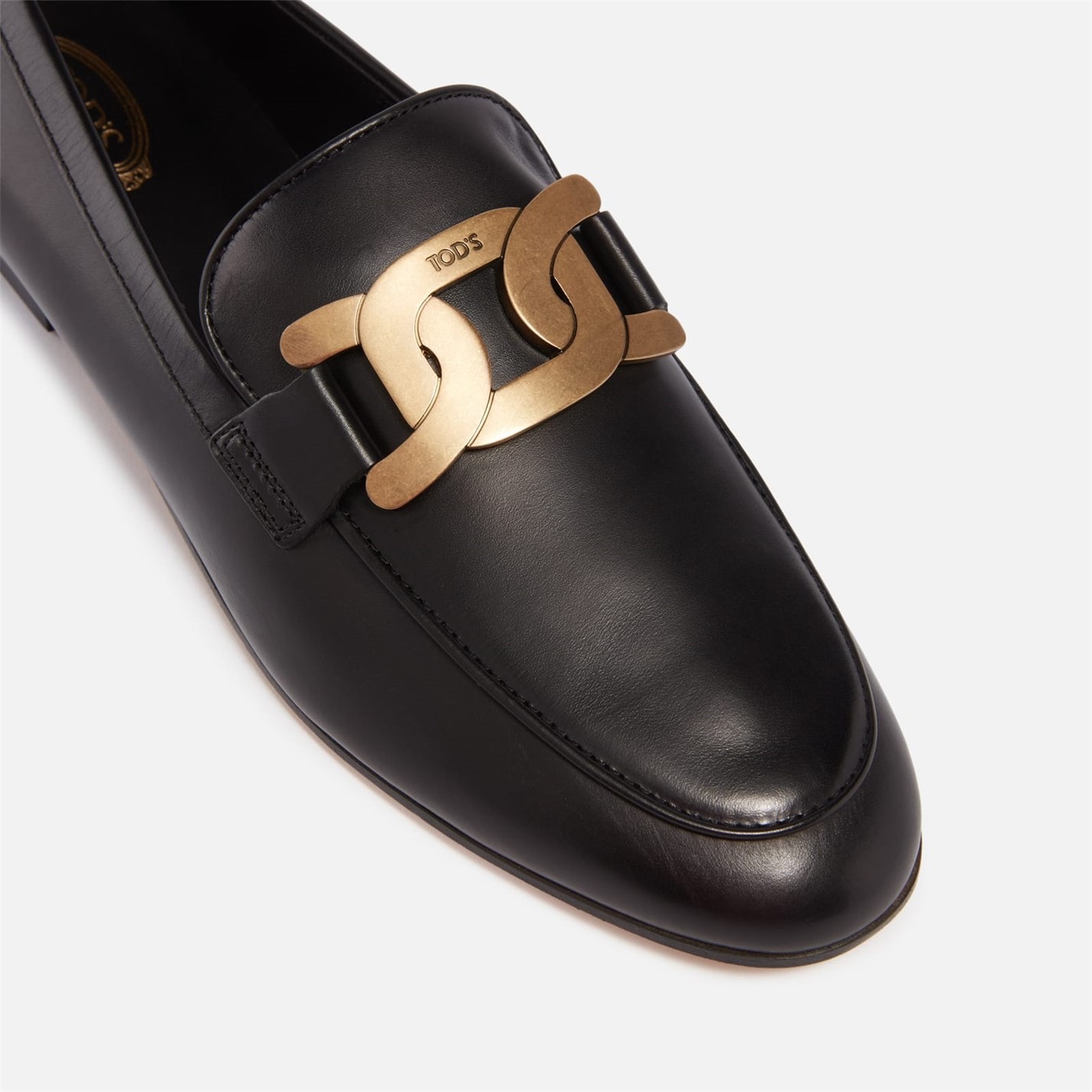 Tods Black 5116851 Chain Leather Loafers - 2