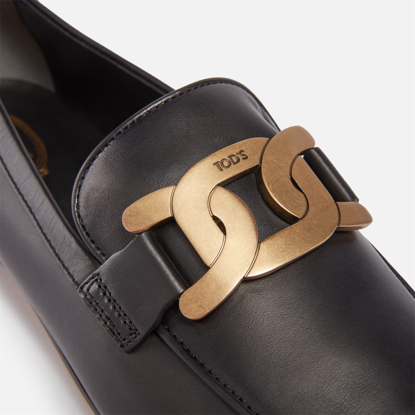 Tods Black 5116851 Chain Leather Loafers - 3