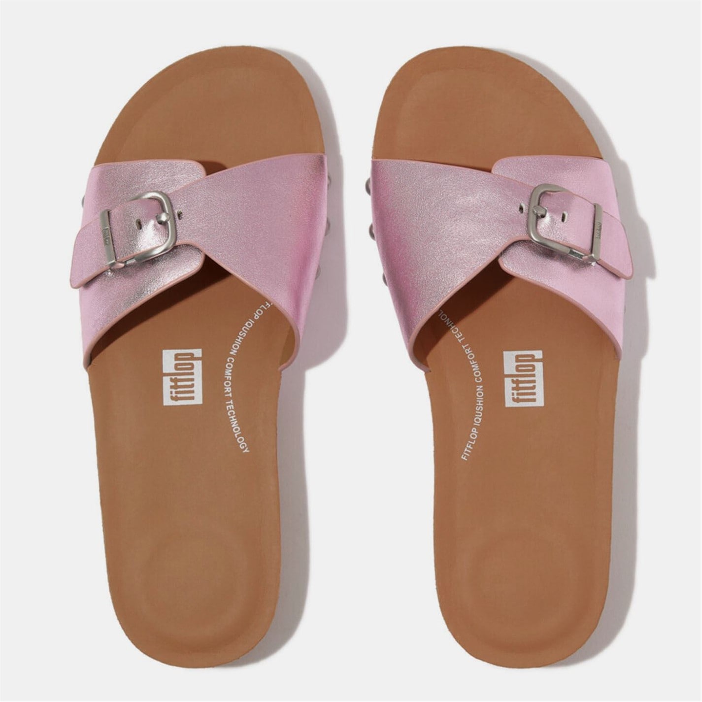 Fitflop iQushion Adjustable Buckle Metallic Sliders - 5