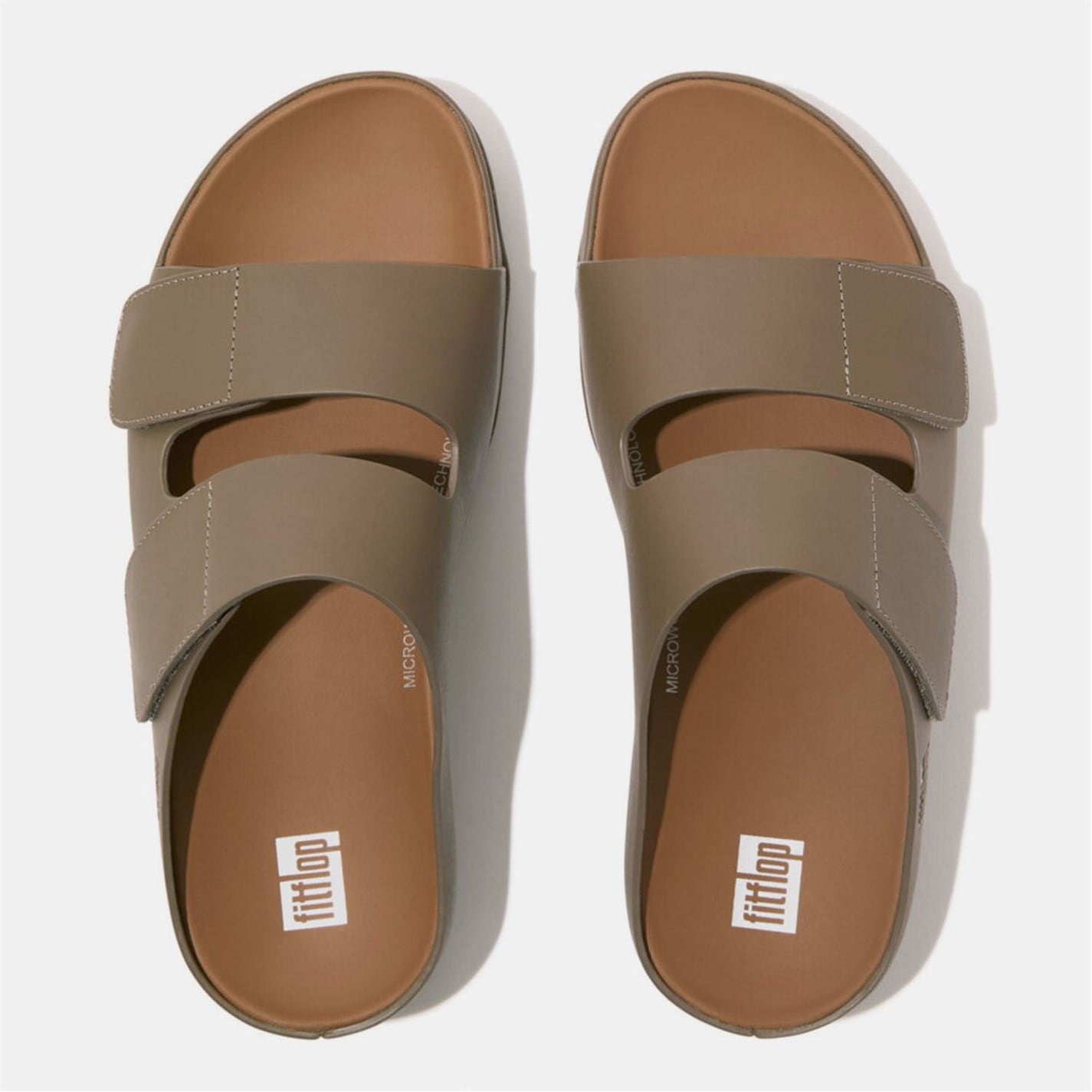 Fitflop Shuv Adjustable Leather Sliders - 5