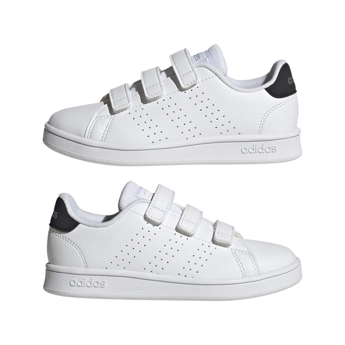 Tenisky adidas White Black 6769475 Kids Advantage Court Lifestyle Shoes - 10
