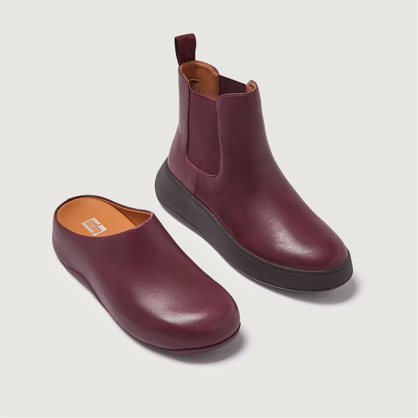 Fitflop F-Mode Leather Flatform Chelsea Boots - 1