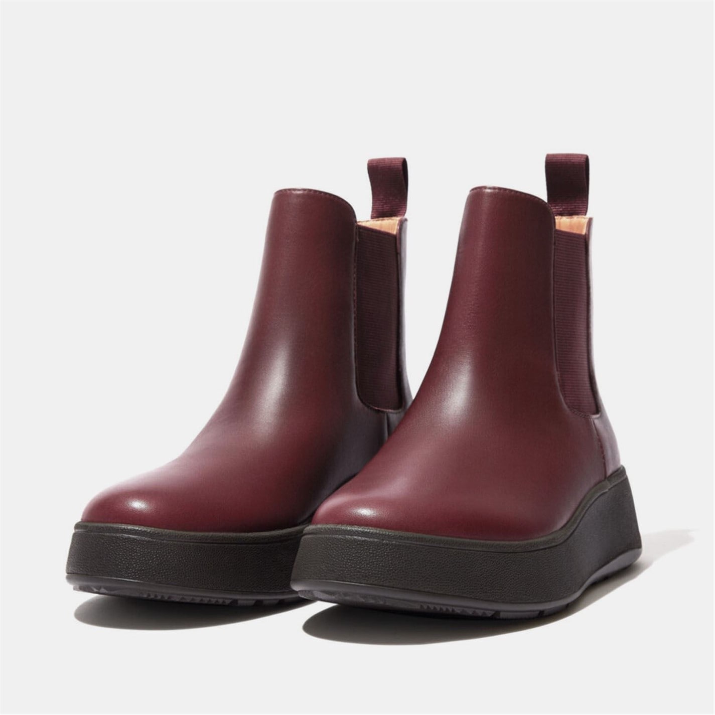 Fitflop F-Mode Leather Flatform Chelsea Boots - 6
