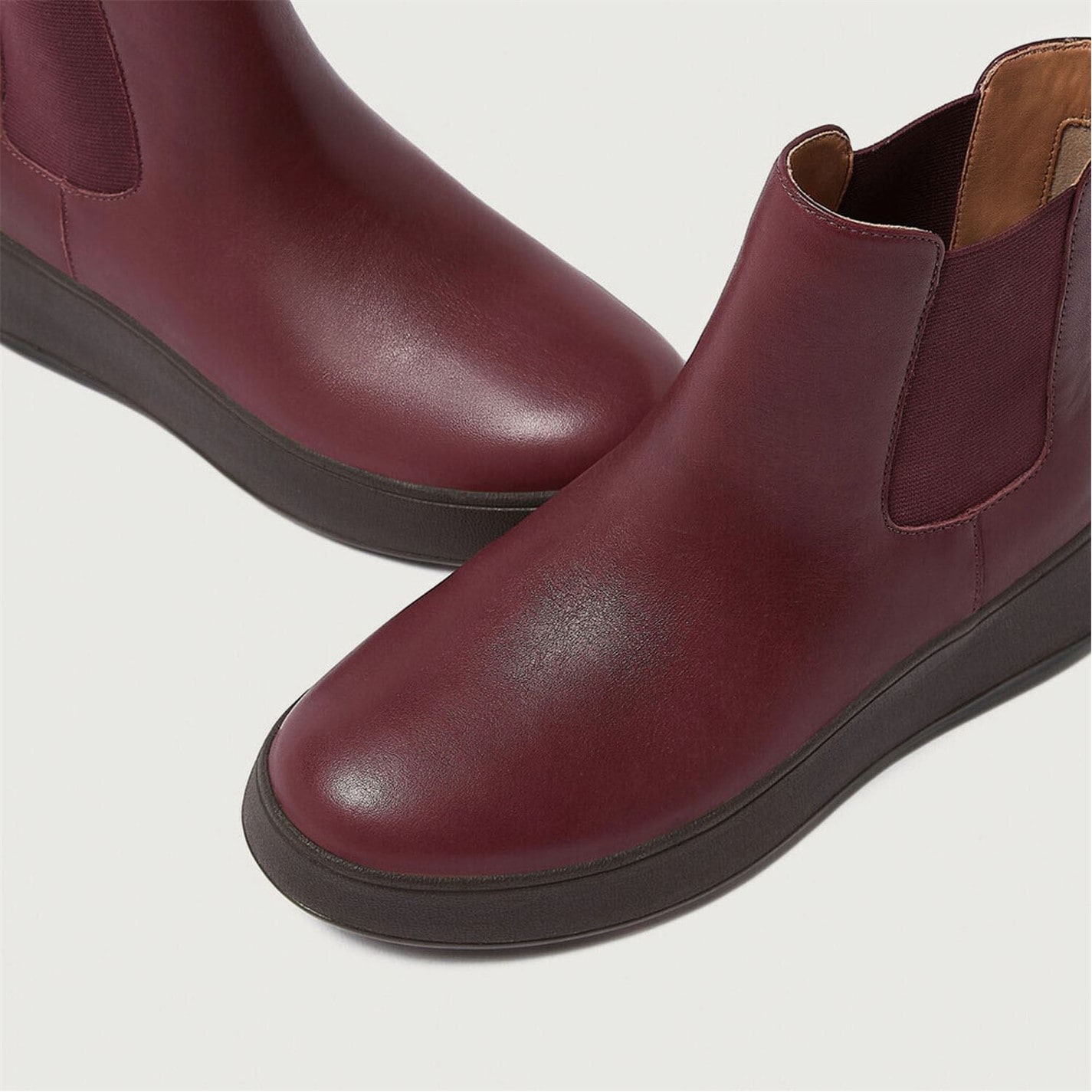 Fitflop F-Mode Leather Flatform Chelsea Boots - 7