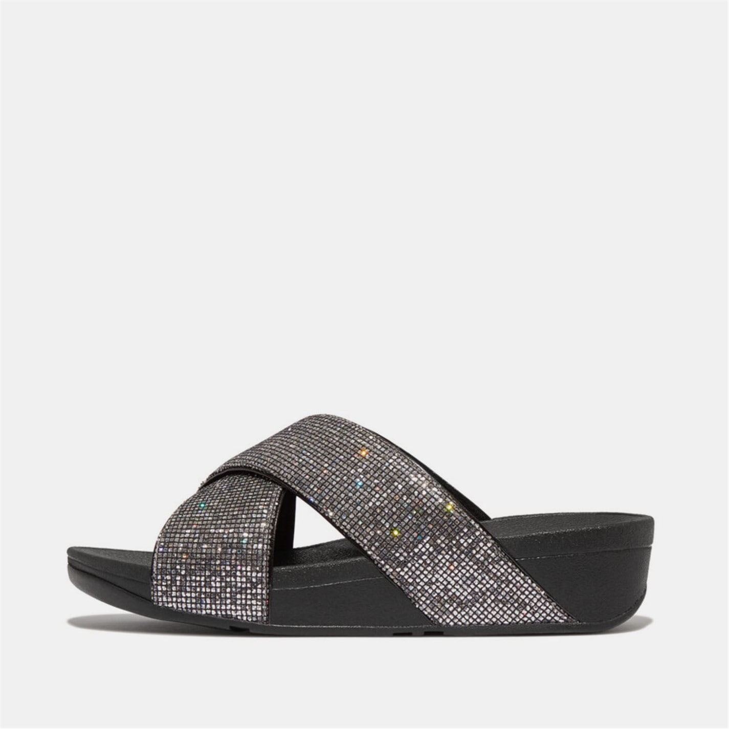 Fitflop Lulu Glitterball Cross Sliders - 1