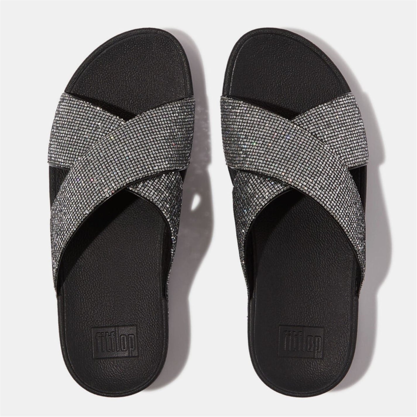 Fitflop Lulu Glitterball Cross Sliders - 5