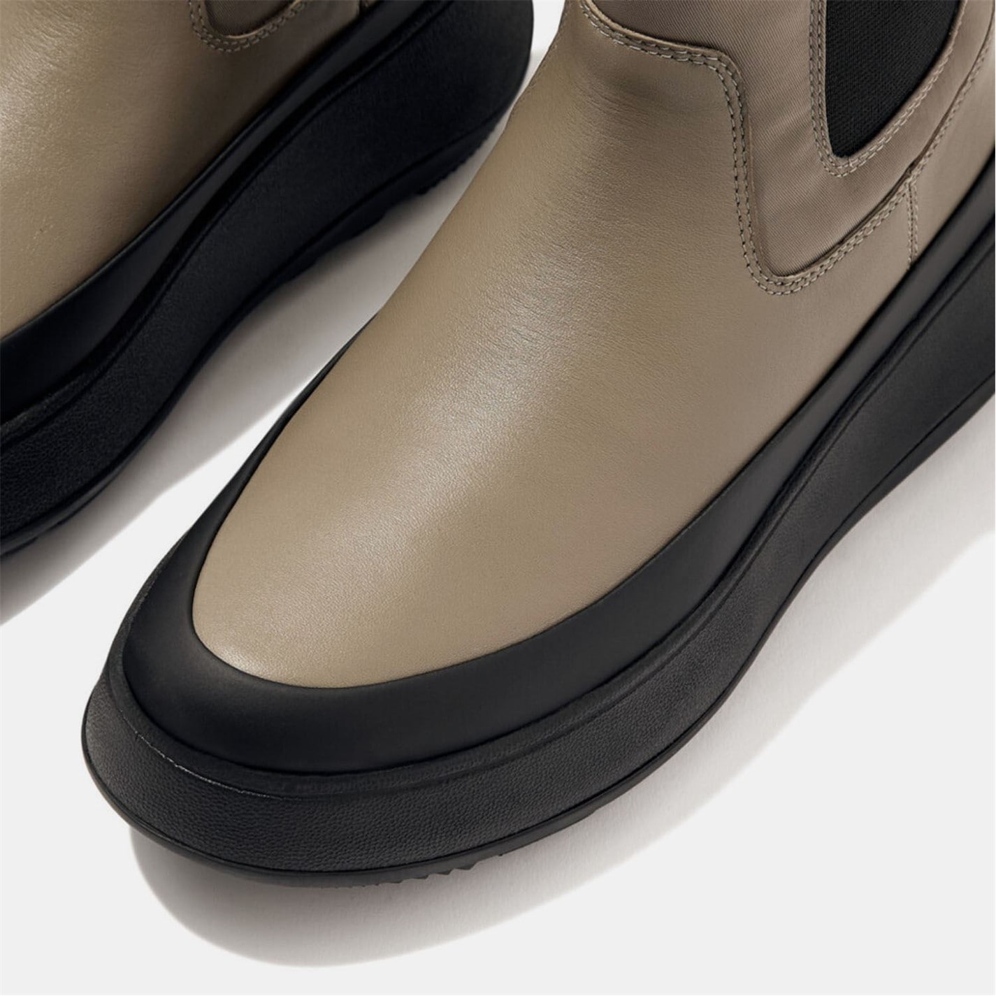 Boty Fitflop Grey 407230 F-Mode Water-Resistant Flatform Chelsea Boots - 4