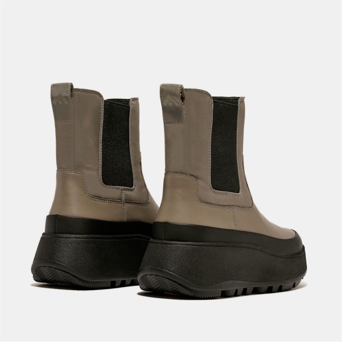 Boty Fitflop Grey 407230 F-Mode Water-Resistant Flatform Chelsea Boots - 5