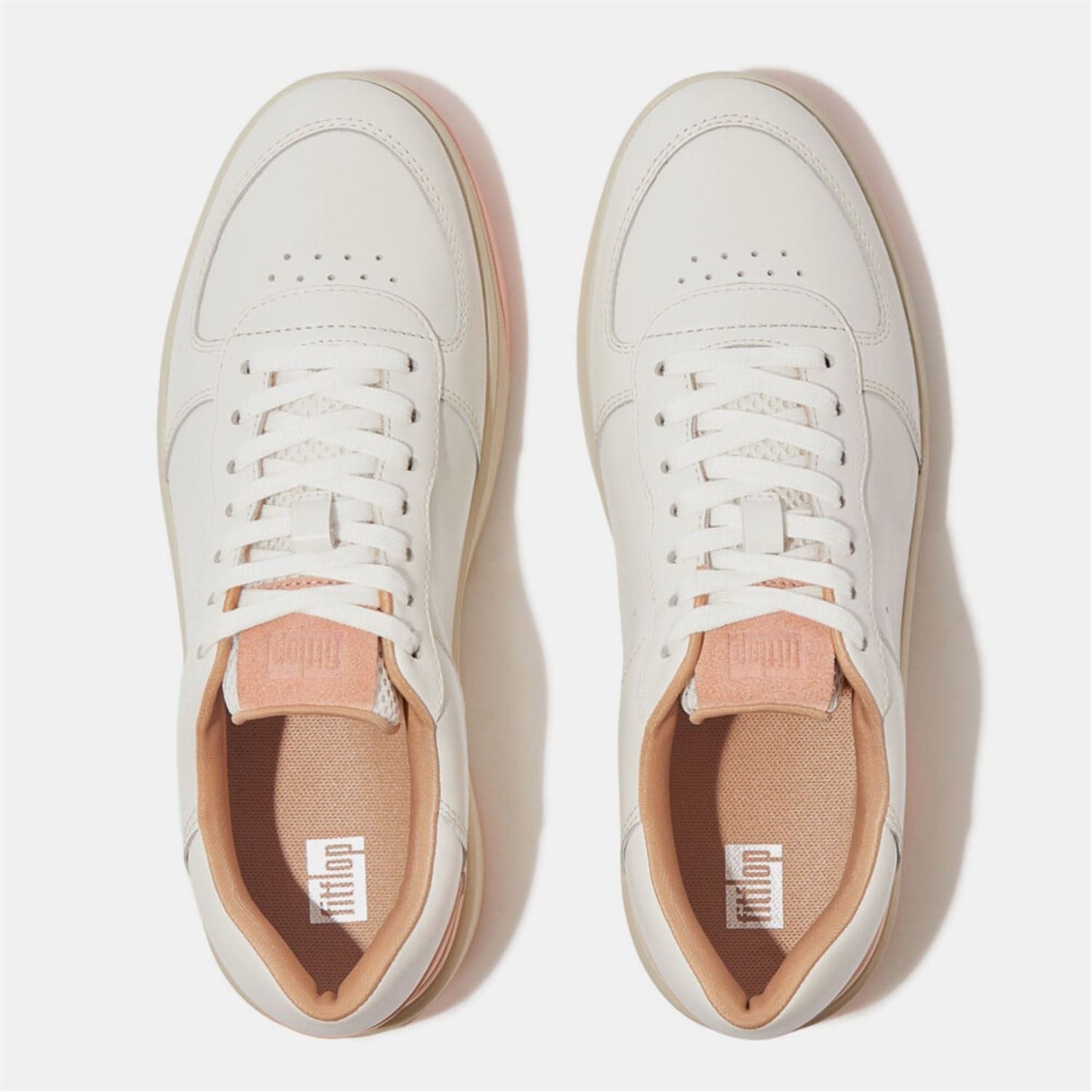 Tenisky Fitflop White pink 7000090 Rally Evo Leather Trainers - 5