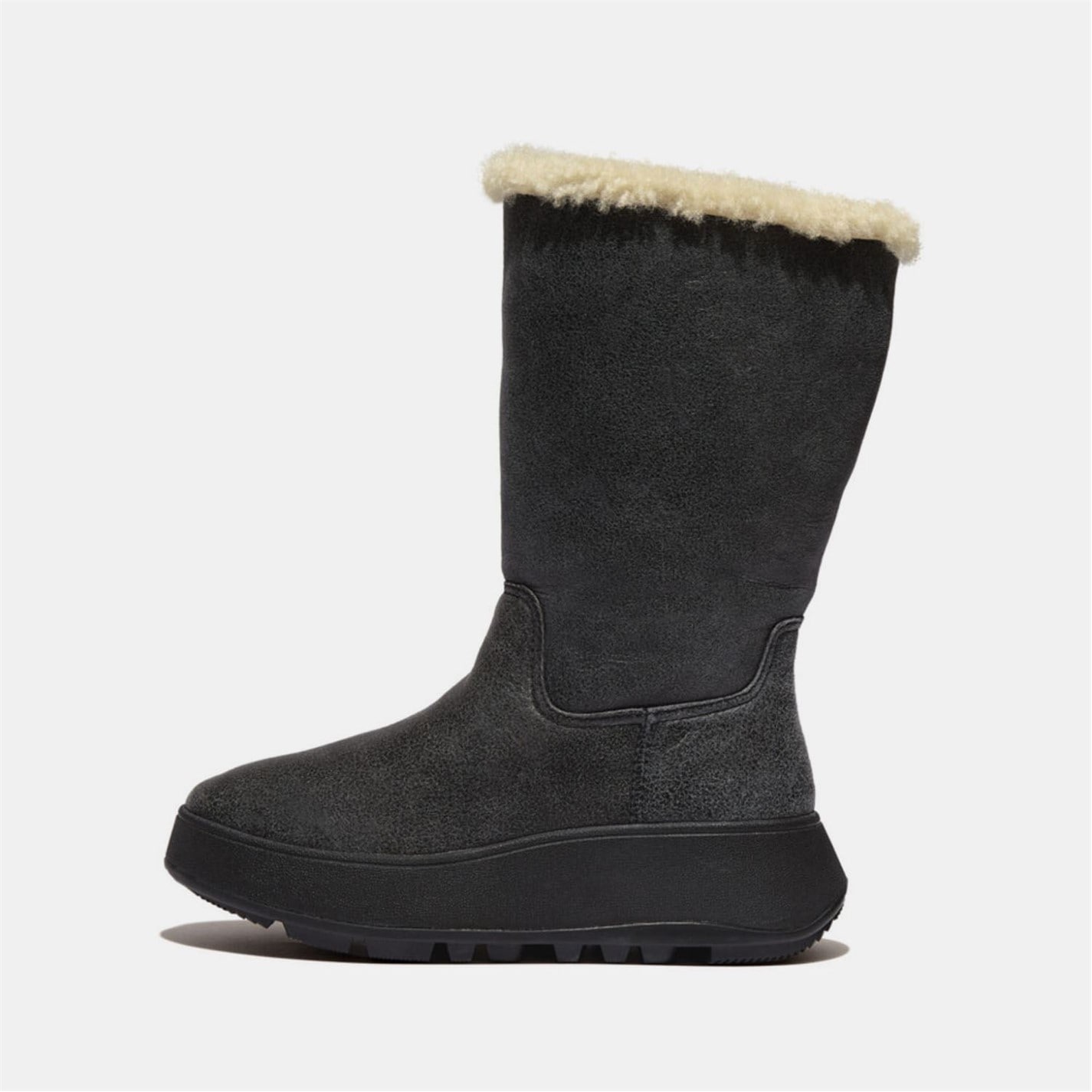 Topánky Fitflop Black 9348871 F-Mode Shearling Flatform Boots - 1