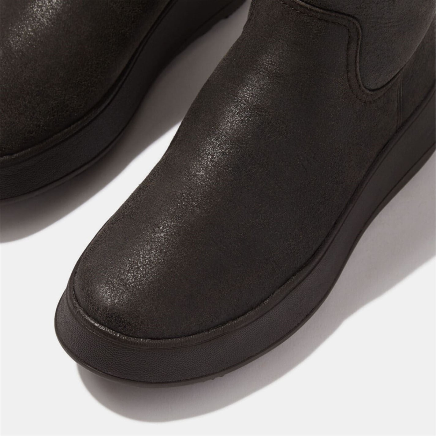 Boty Fitflop Brown 5068902 F-Mode Shearling Flatform Calf Boots - 5