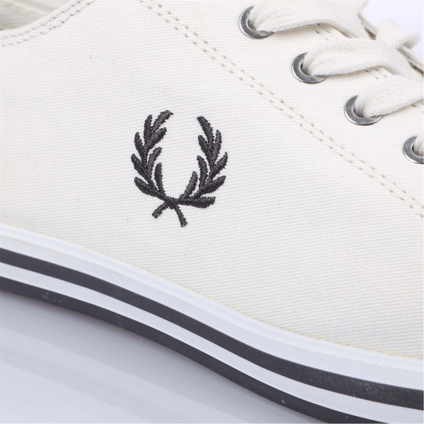 Tenisky Fred Perry White 2303572 Kingston Twill Trainers - 5