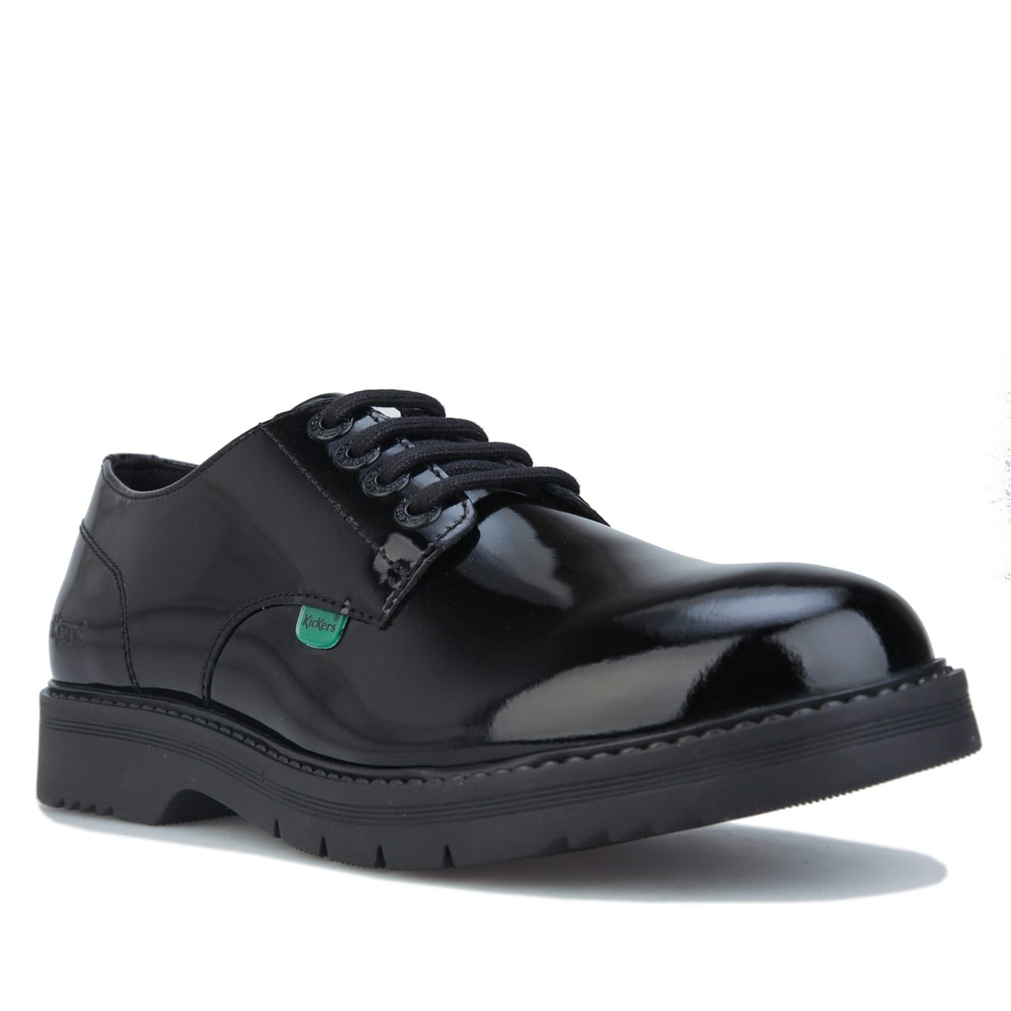 Tenisky Kickers Black 5399722 Finley Lace Up Patent Shoes - 2