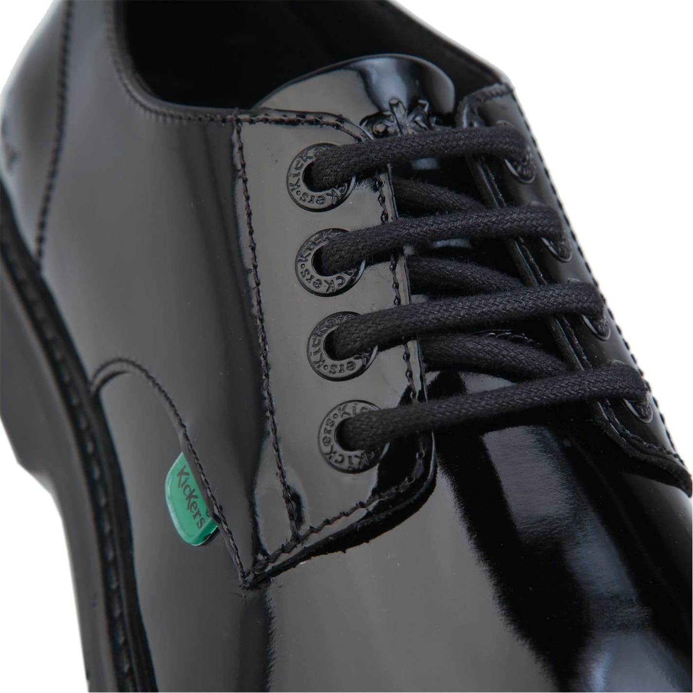Tenisky Kickers Black 5399722 Finley Lace Up Patent Shoes - 5