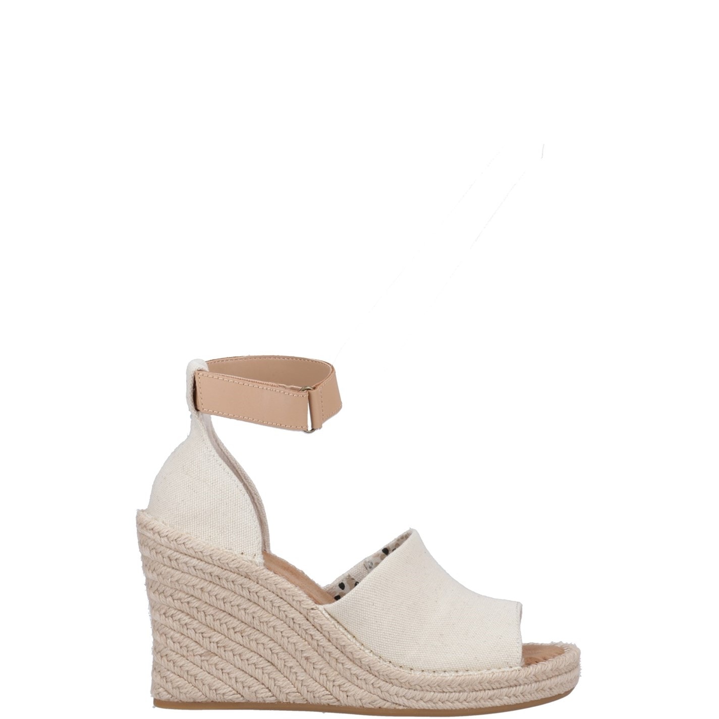 Toms Natural 3351764 Marisol Natural Oxford/Leather Wedge - 1