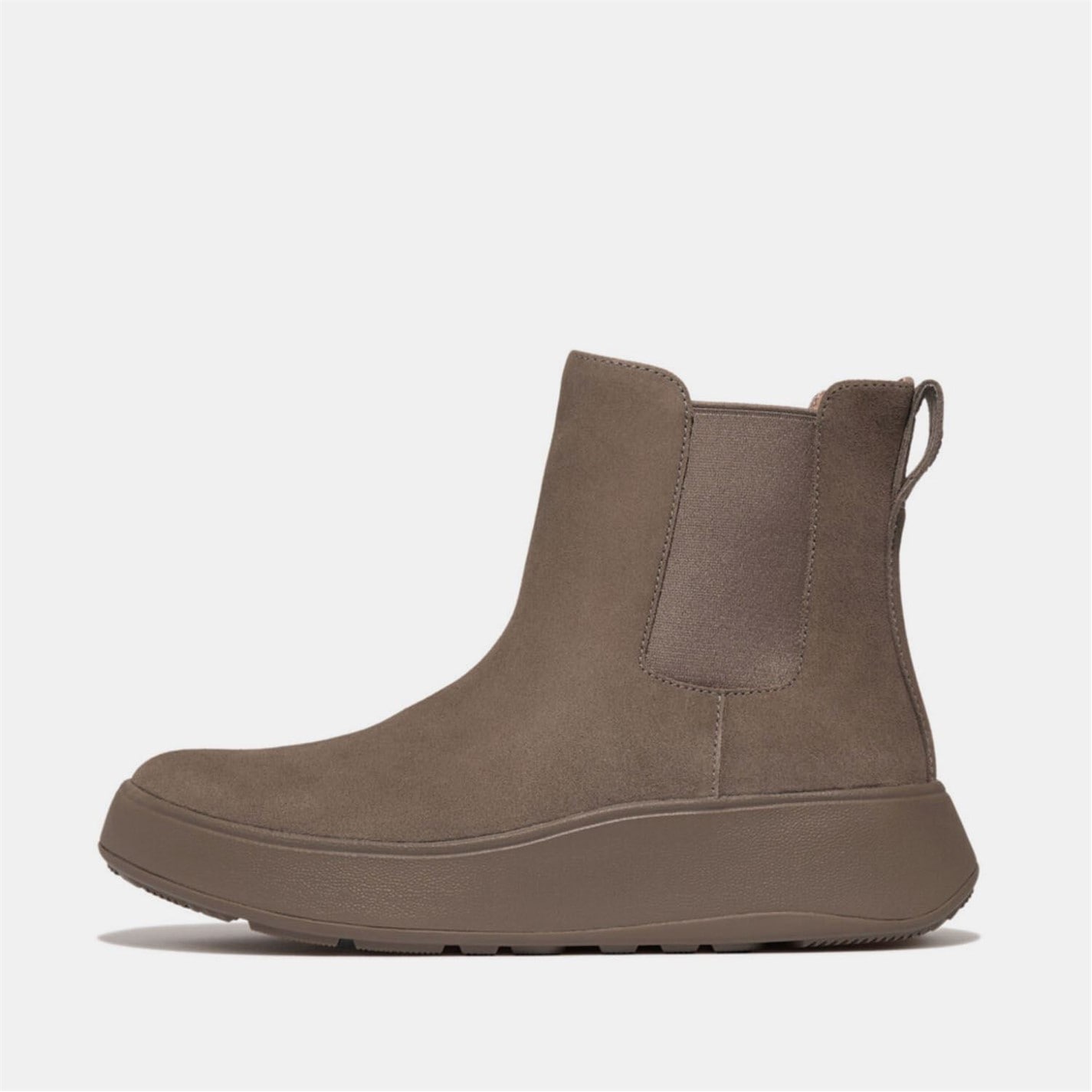 Boty Fitflop Grey 7722817 F-Mode Suede Flatform Chelsea Boots - 1