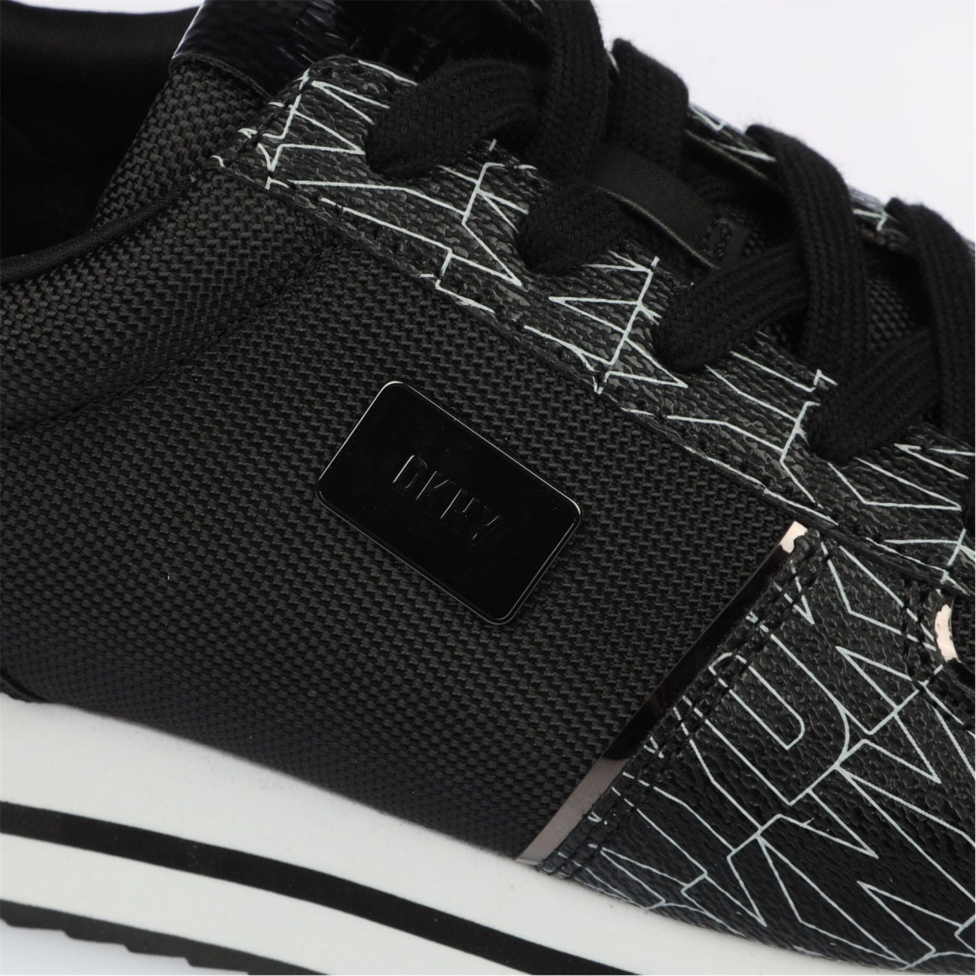 Tenisky DKNY Black Grey 3381689 Davie Lace Up Wedge Trainers - 5