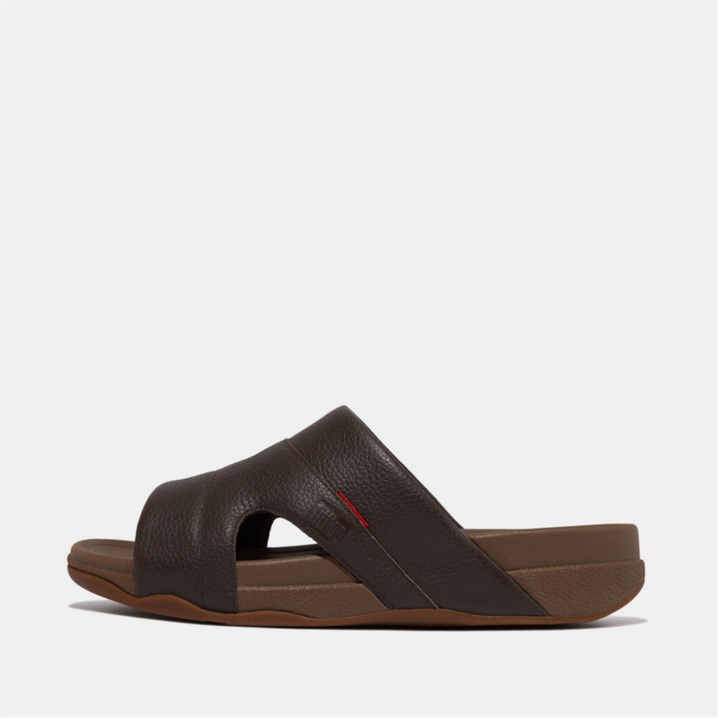 Pantofle Fitflop Brown 777885 Freeway Leather Pool Sliders - 1