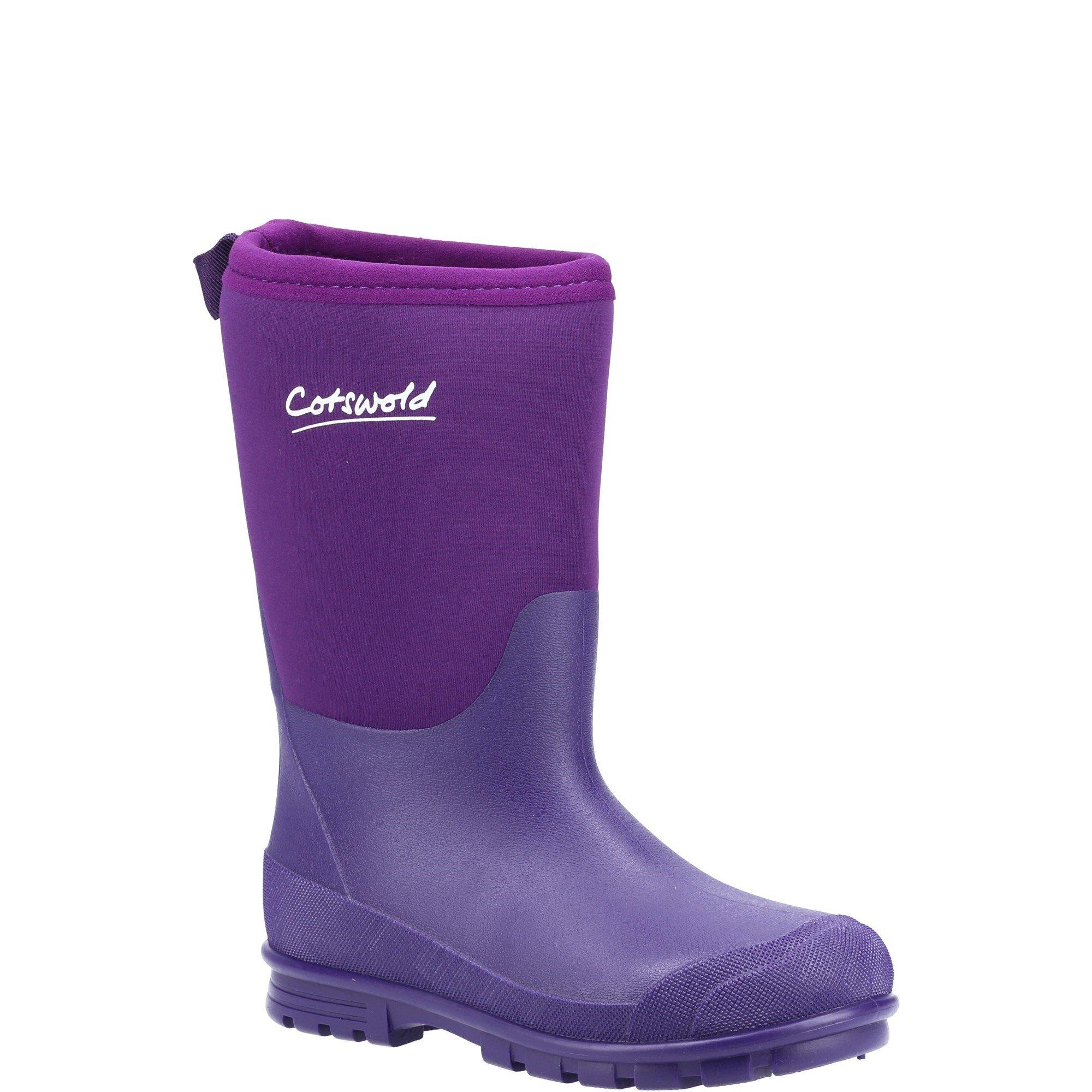 Cotswold Purple 8338781 Hilly Neoprene Childrens Wellington Boot - 1