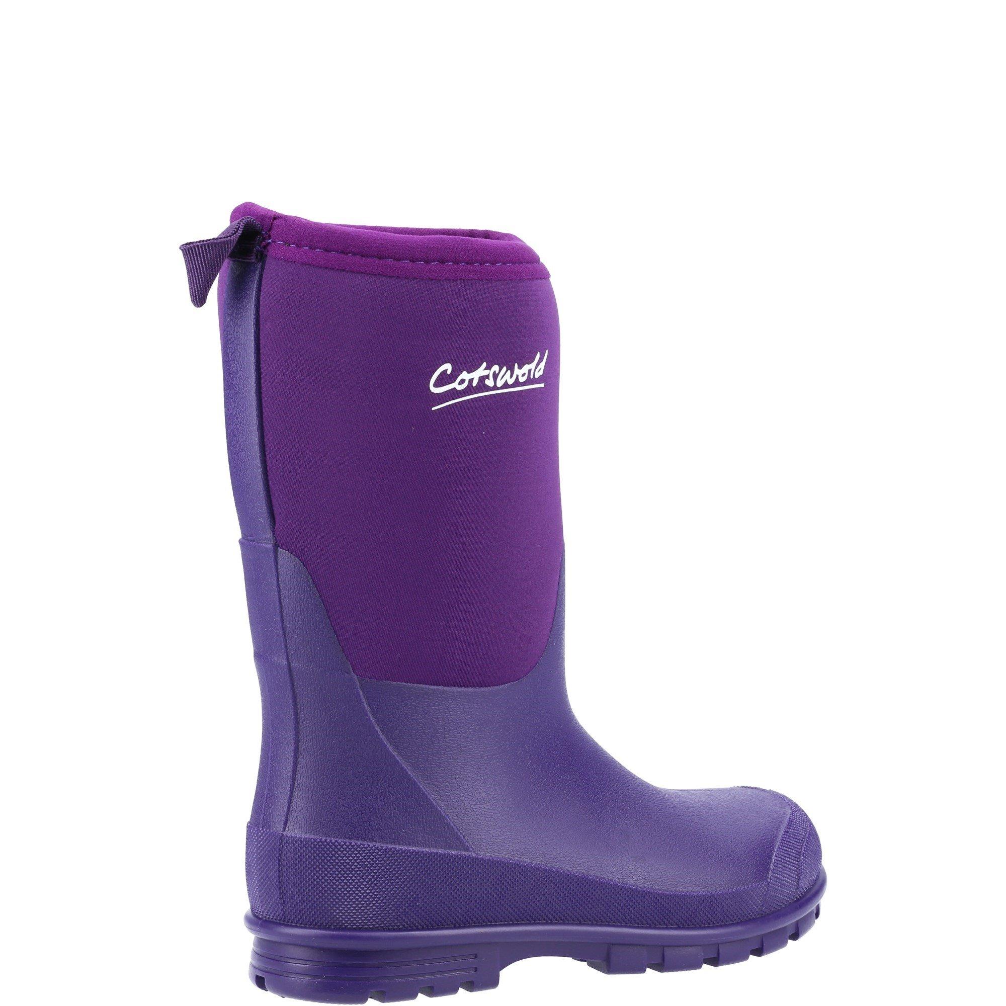 Cotswold Purple 8338781 Hilly Neoprene Childrens Wellington Boot - 2