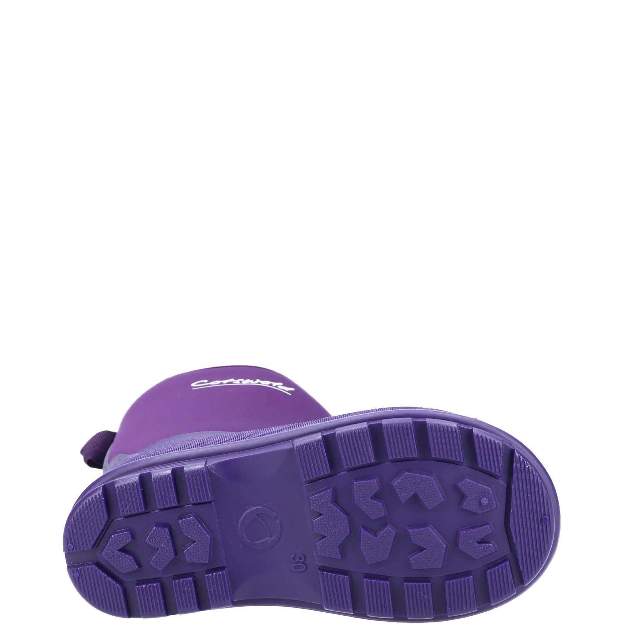 Cotswold Purple 8338781 Hilly Neoprene Childrens Wellington Boot - 3