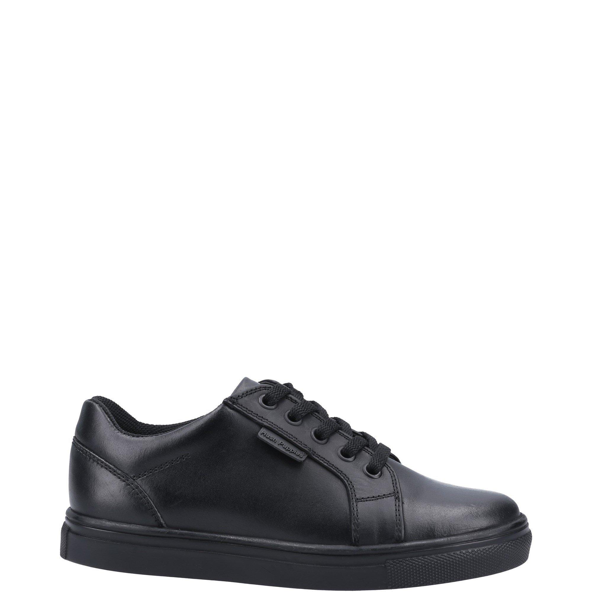 Boty Hush Puppies Black 1595357 Sam Junior School Shoe - 1