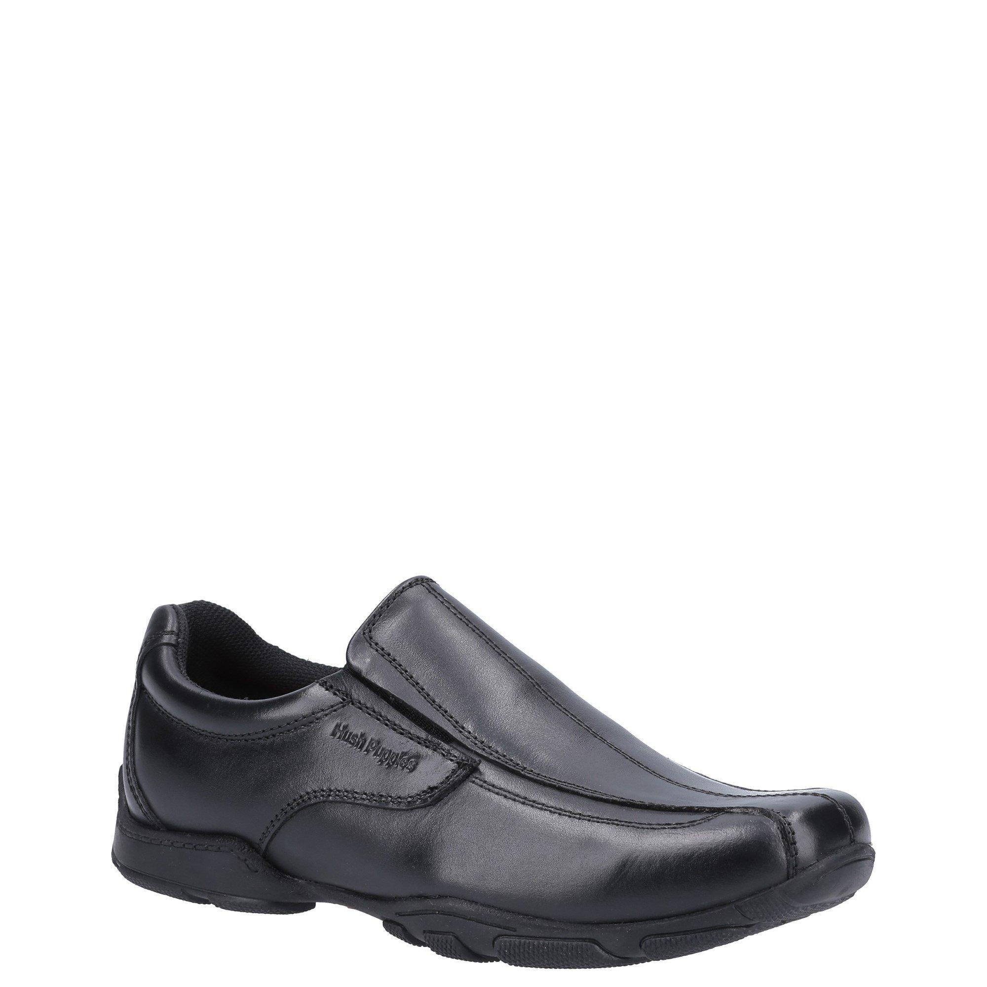 Boty Hush Puppies Black 2139352 Elijah Senior School Shoe - 2