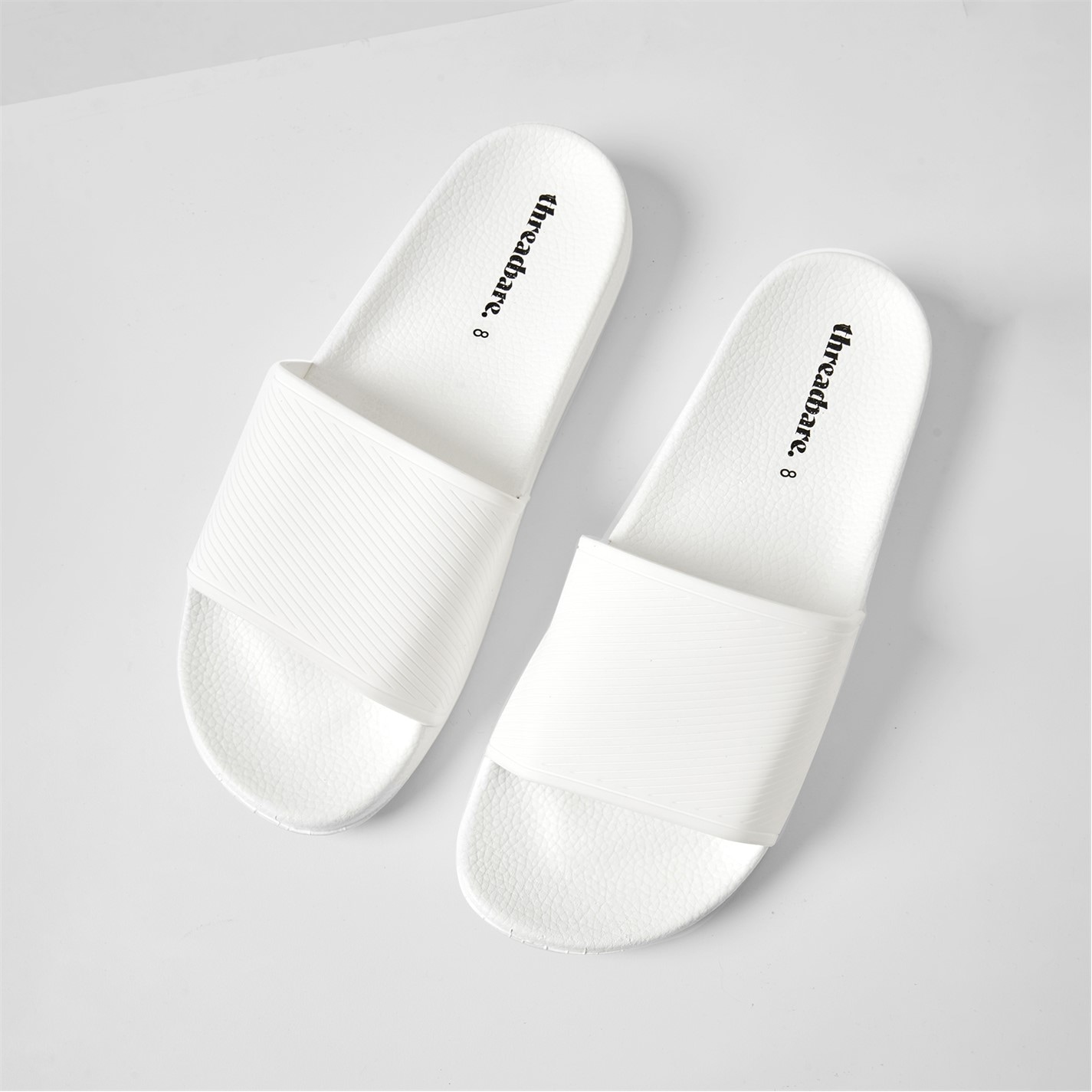 Threadbare White 3768652 Lightweight Sliders - 1