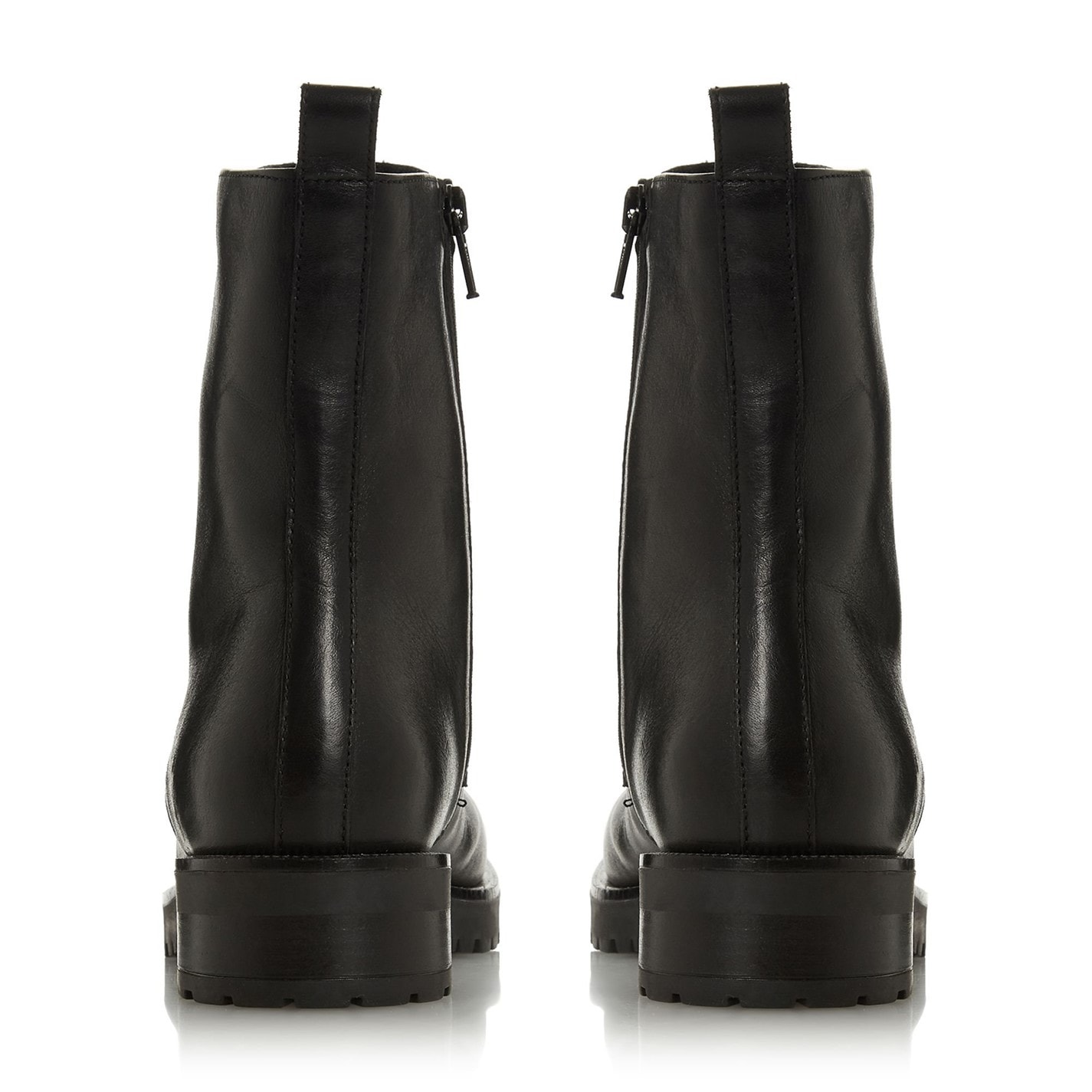 Dune London Raffi Studded Buckle Biker Boots - 3