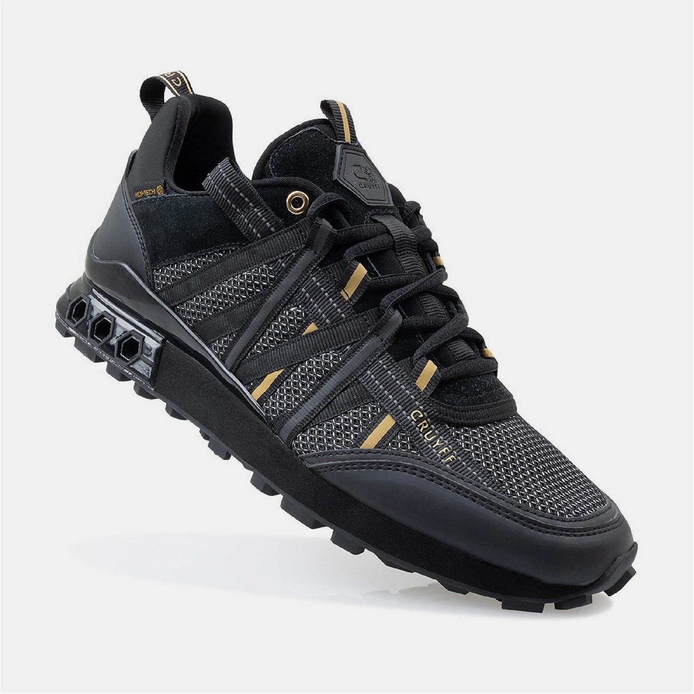 Tenisky Cruyff Black Gold 4687000 Fearia Hex-Tech Trainers - 4