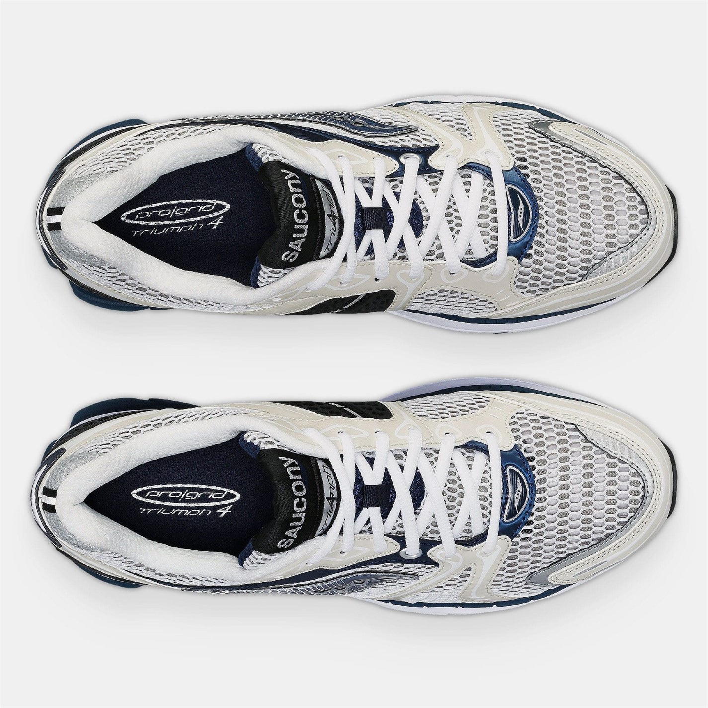 Tenisky Saucony White Navy 5768183 Progrid Triumph 4 Running Shoe - 5