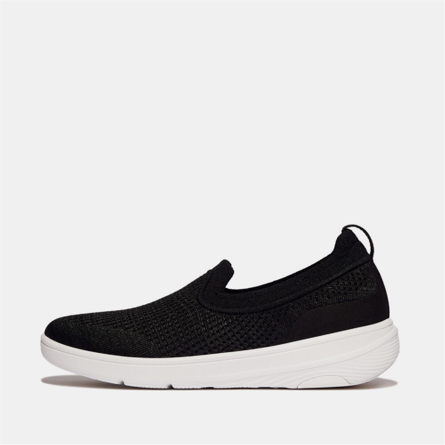 Tenisky Fitflop Black 9436297 Super-Q Knit Slip-Ons - 1