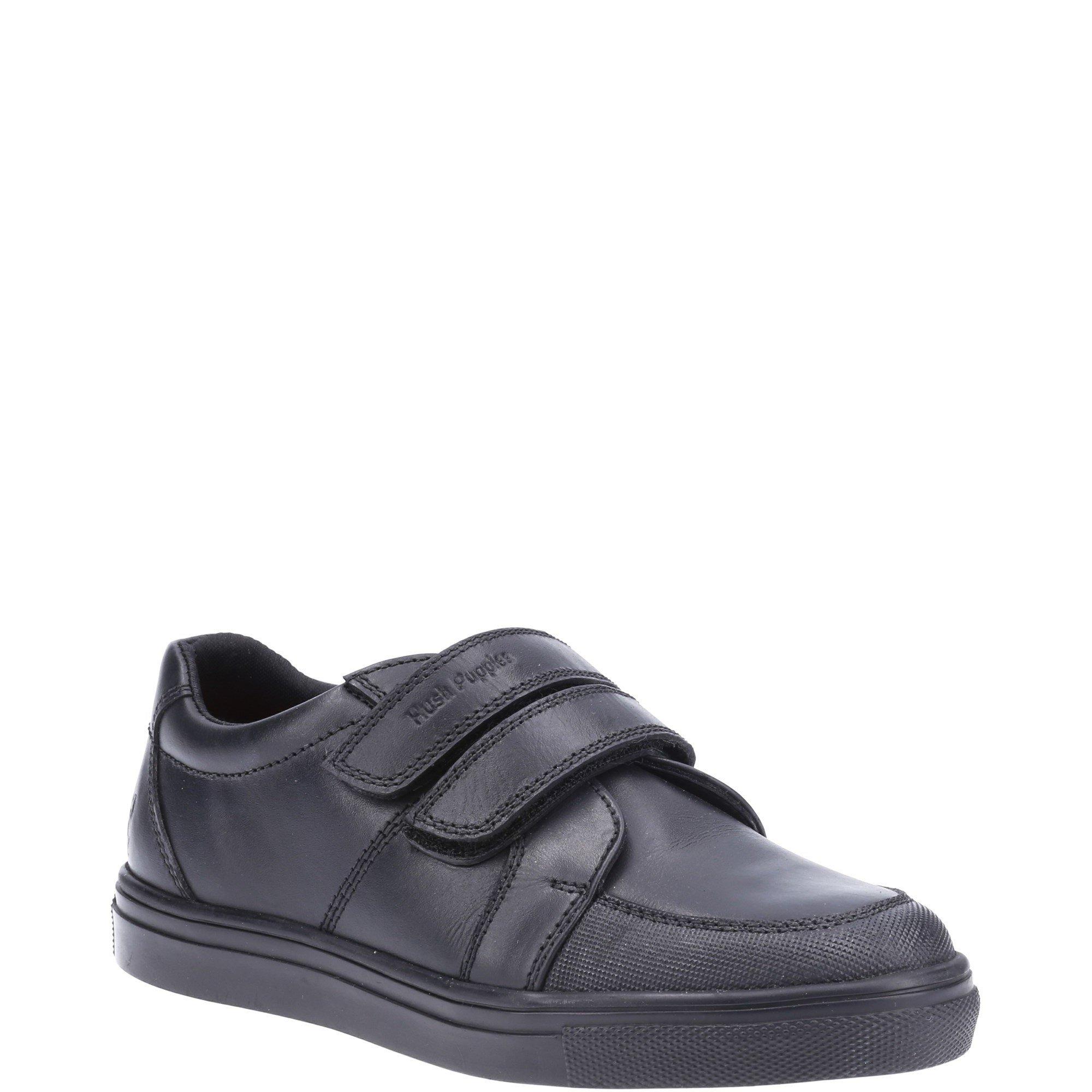Boty Hush Puppies Black 2476089 Santos Junior School Shoe - 2