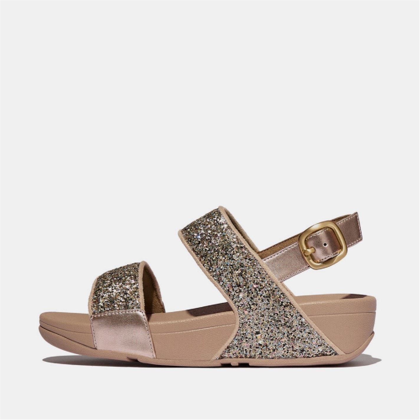 Fitflop Beige 5316639 Lulu Multi-Tonal Giltter Back-Strap Sandals - 1